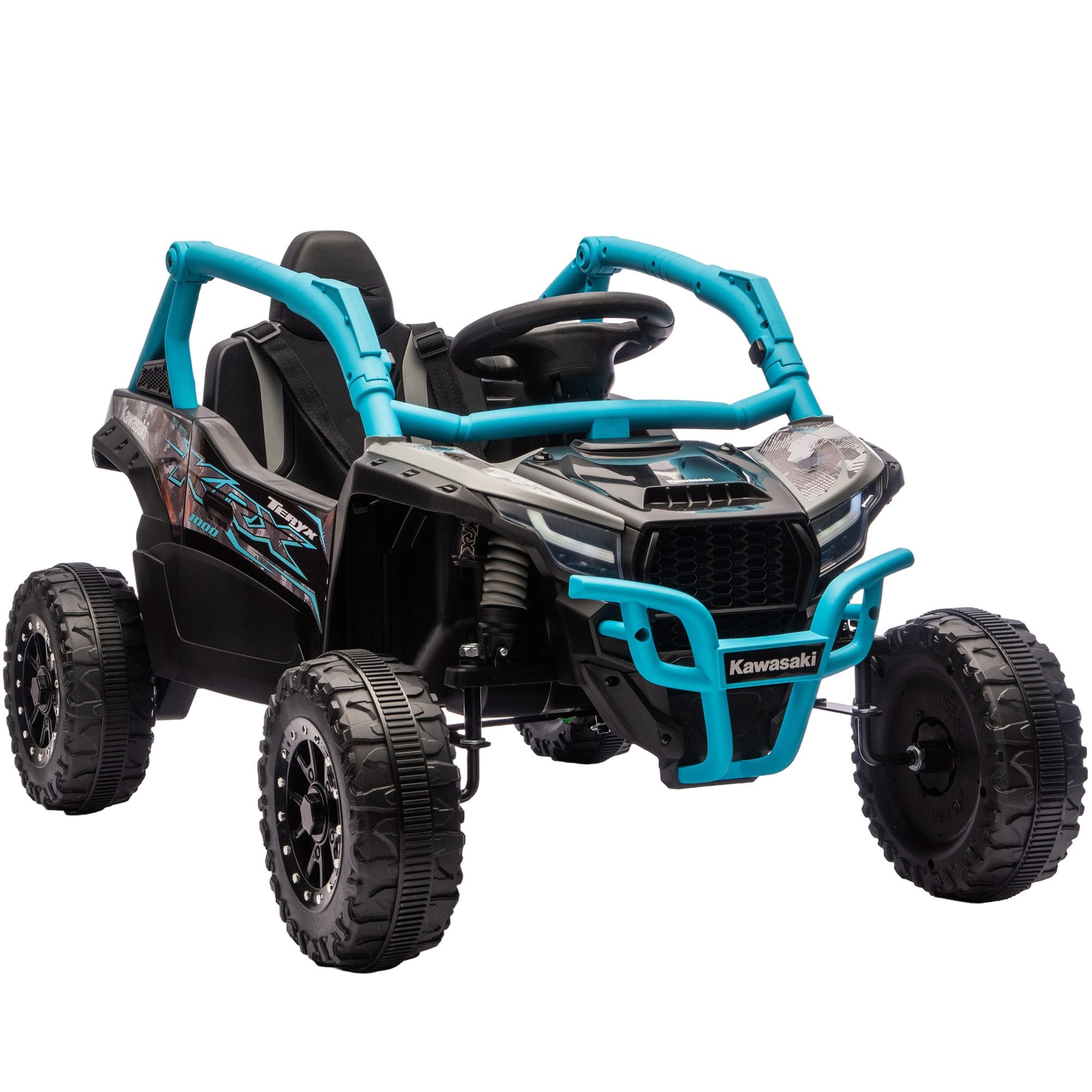 AIYAPLAY Elektro-Kinderauto Kinderauto UTV mit 2 Motorn, 2,4 GHz Fernbedienung, Belastbarkeit 30 kg, (1-tlg), für Kinder 3-8 Jahre, Blau