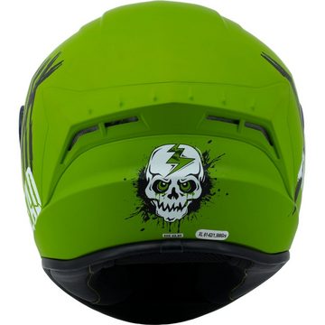 Broken Head Motorradhelm Broken Head Integralhelm Adrenalin Therapy 4X Military + Grün Verspiegeltes Visier (Set-Artikel, Mit klarem und grün verspiegeltem Visier), Krasse Militär-Optik