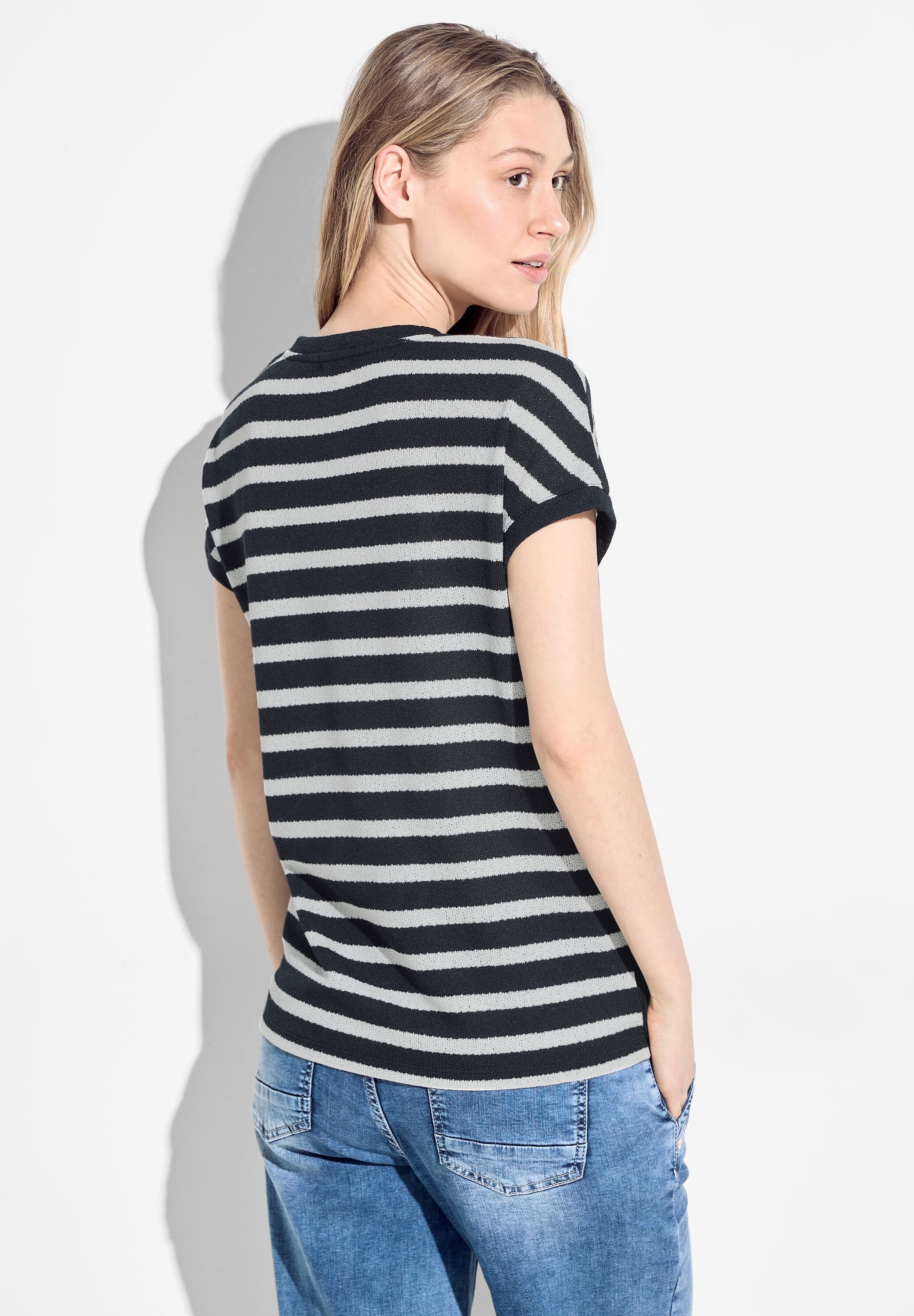 CECIL T-Shirt mit Knopf Details