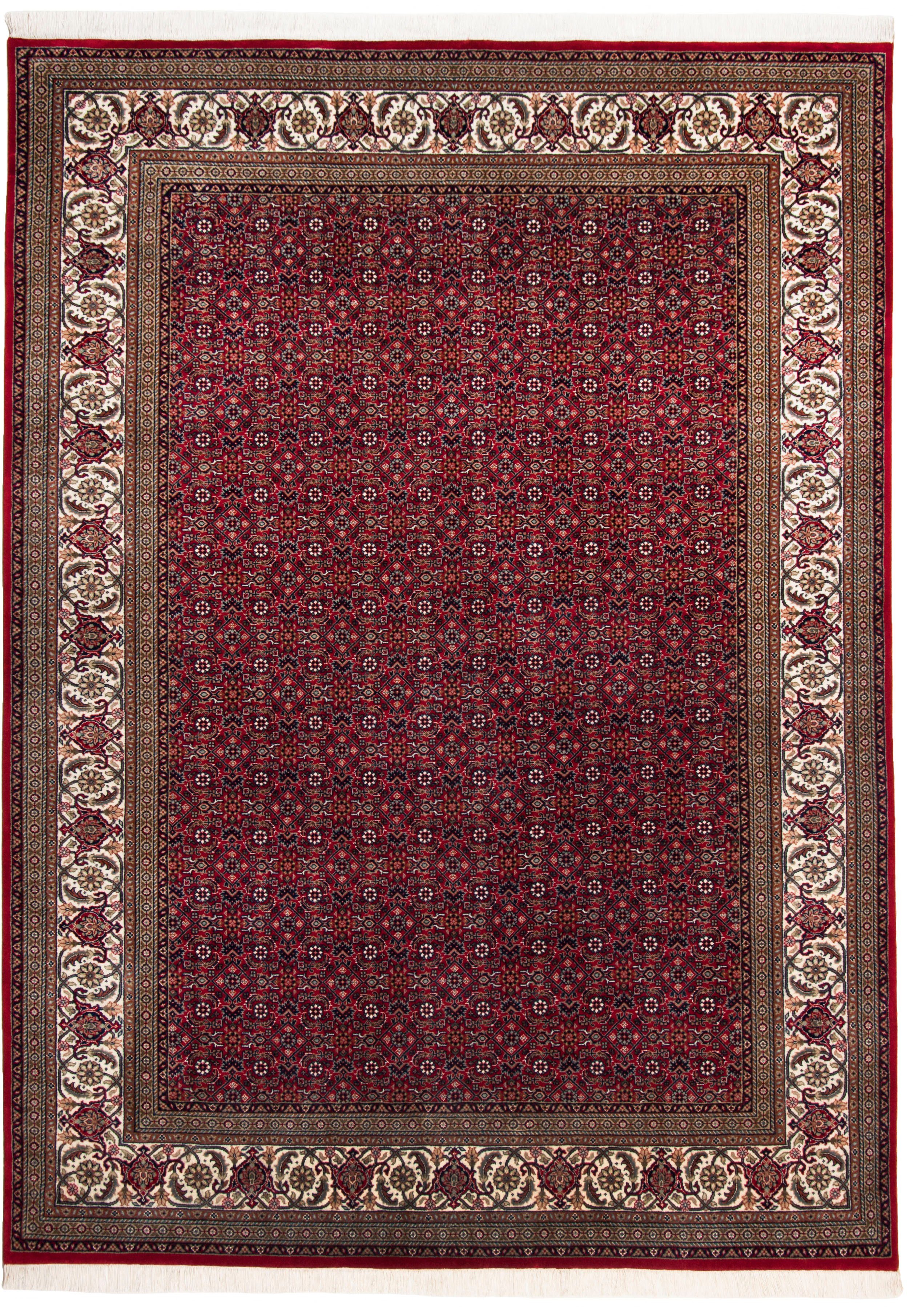 THEKO Orientteppich Sirsa Seta Bidjar, rechteckig, Höhe: 12 mm, handgeknüpft, Material: 80% Wolle, 20% Seide, mit Fransen