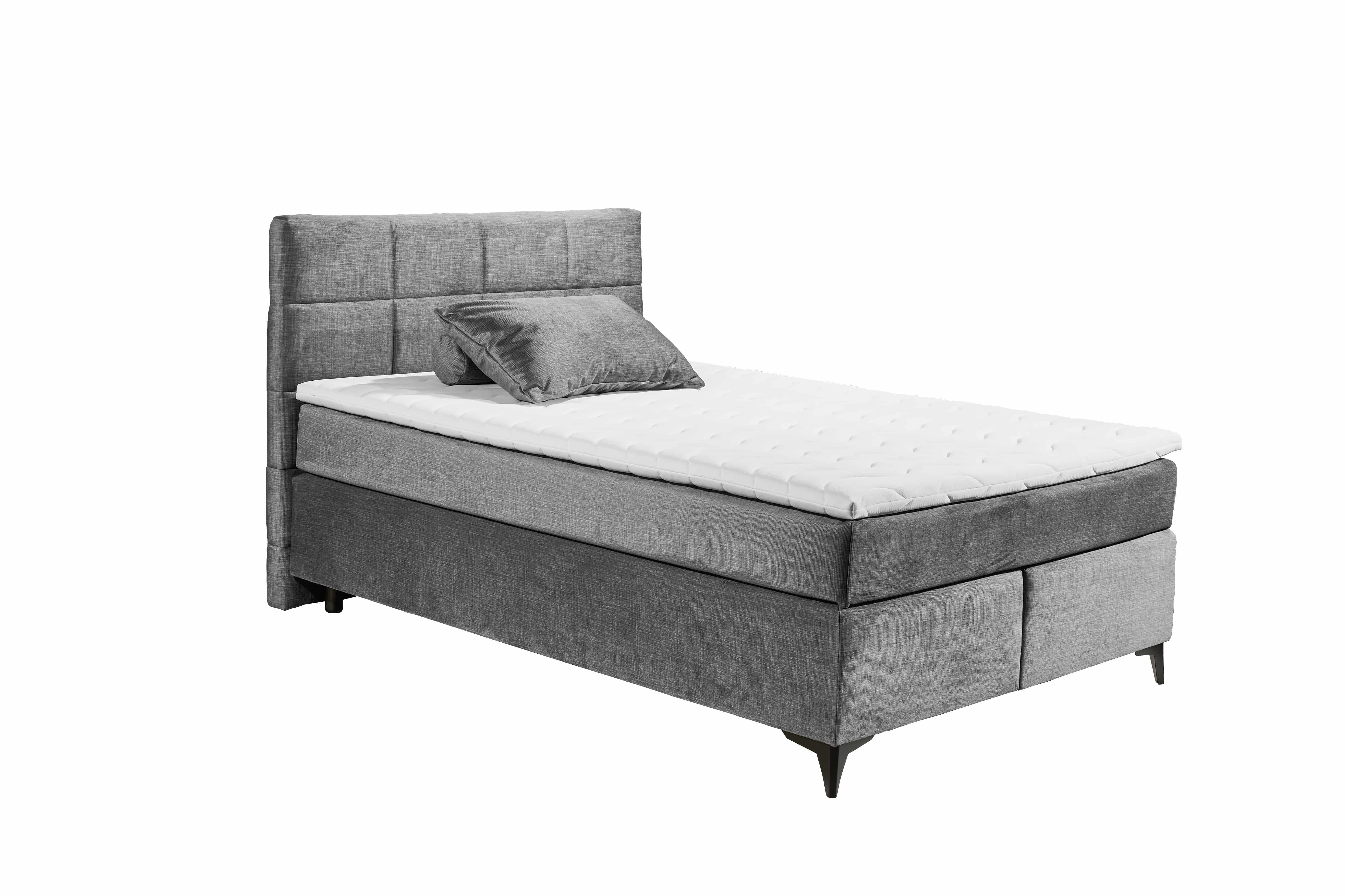 ED EXCITING DESIGN Boxspringbett Navarra – 140x200 und 180x200 inkl. Topper und Matratze (Inklusive Matratze und Topper), Pflegeleichter Bezug, wählbare Größe & stilvolle Farbvielfalt