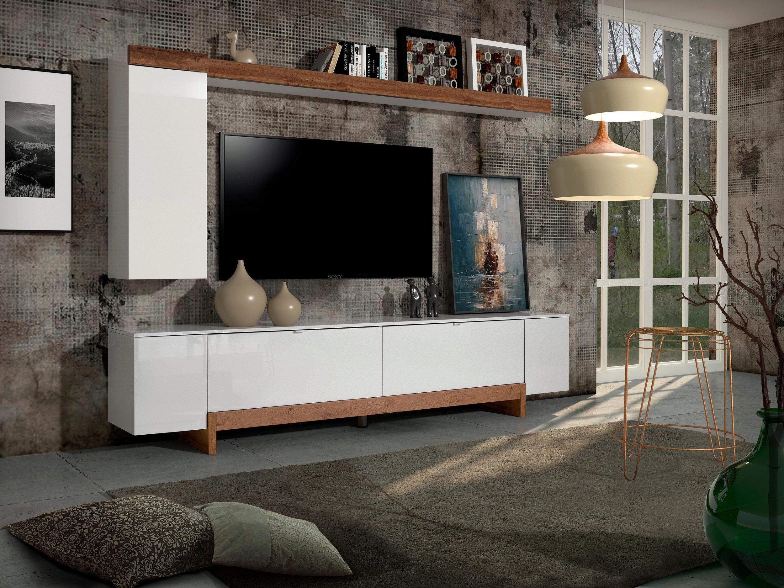 KITALY Wohnwand FIORELLA (Set, 3-tlg) - KITALY