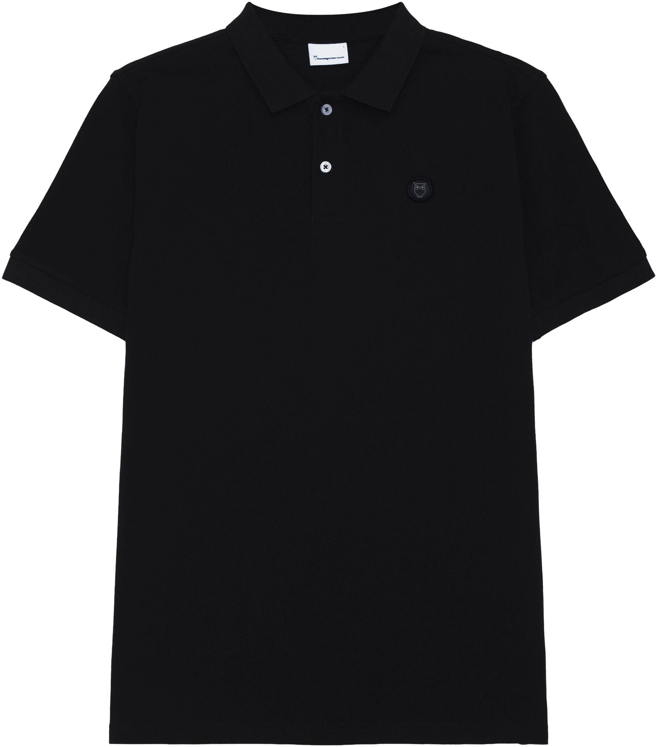 Jet KnowledgeCotton im Poloshirt Apparel Black Look klassischen
