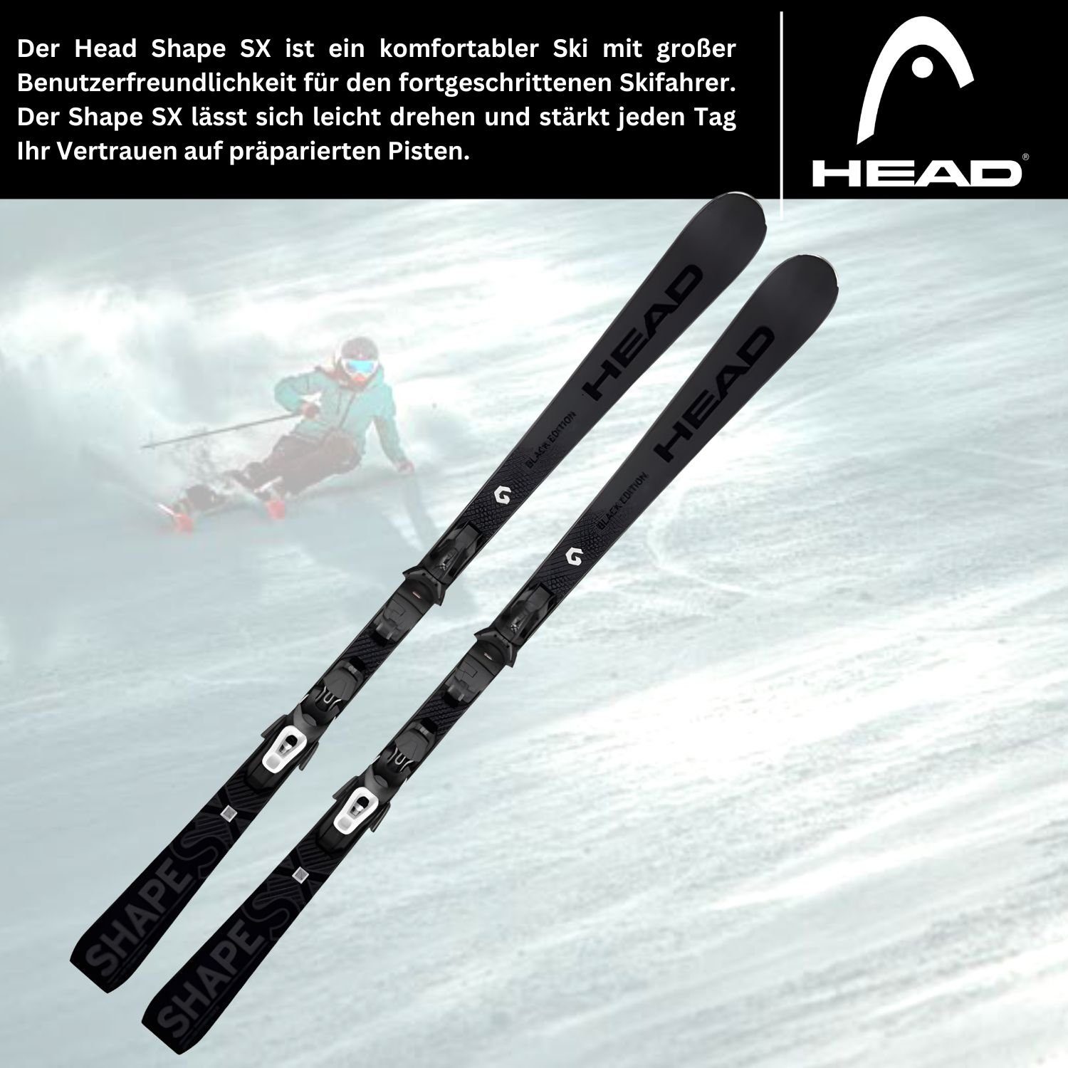 Bindung Edition Shape Head Head PR11 SX 2024 + Alpinski GW Z3-11 Ski Ski,