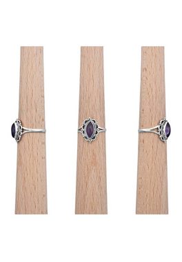 mantraroma Silberring 925er Silber mit Amethyst