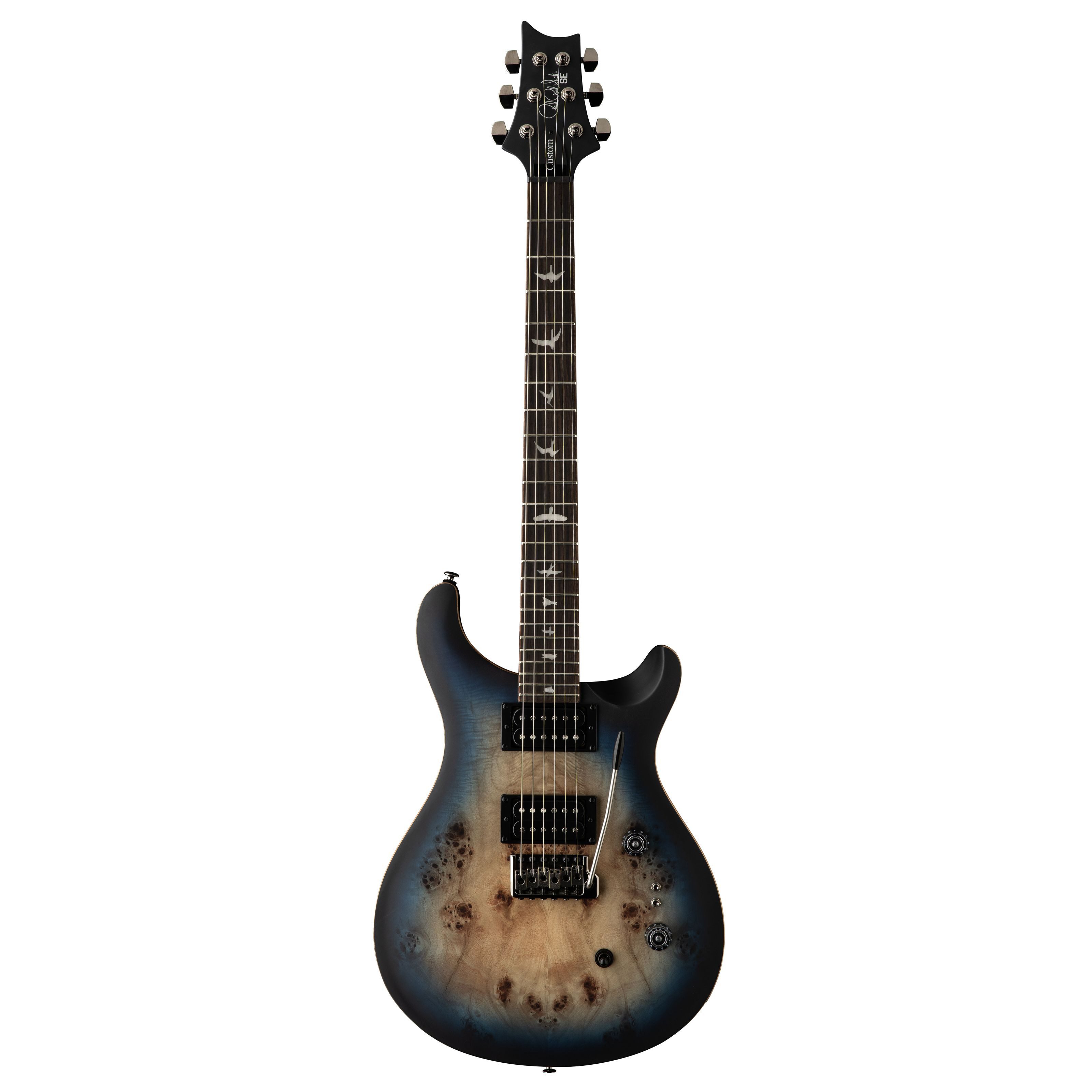 PRS E-Gitarre, E-Gitarren, PRS-Modelle, SE Exotic Custom 24-08 Poplar Burl LTD Lake Blue Midnight Burst -