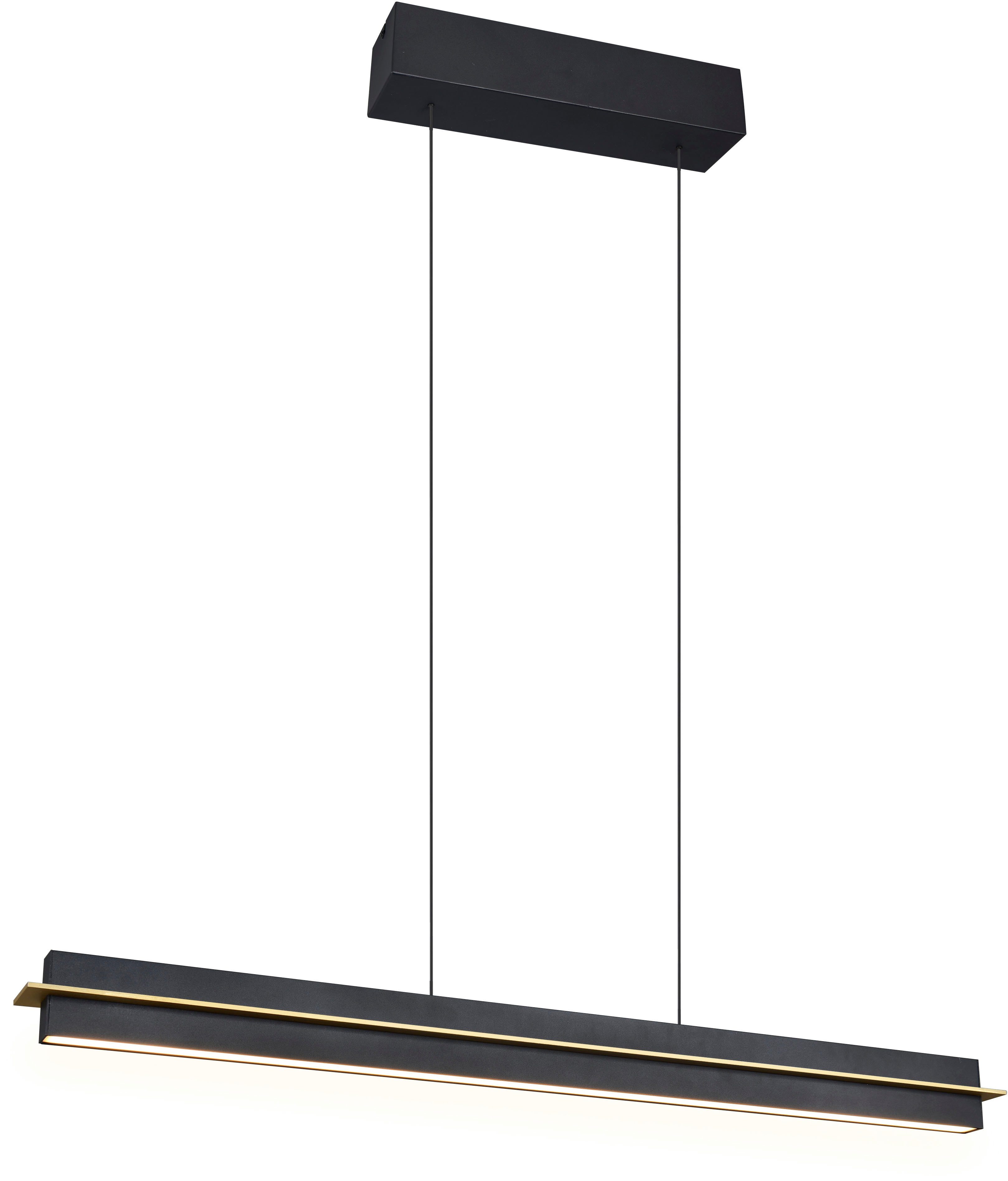 TRIO Leuchten LED Pendelleuchte EMERSON, LED Hängeleuchte höhenverstellbar, 4-Stufen Touch Dimmer, Dimmfunktion, mehrere Helligkeitsstufen, LED fest integriert, Farbwechsler, warmweiß - kaltweiß, Lichtfarbe einstellbar 2700-5000K warm- bis kaltweiß, Höhe max 150 cm