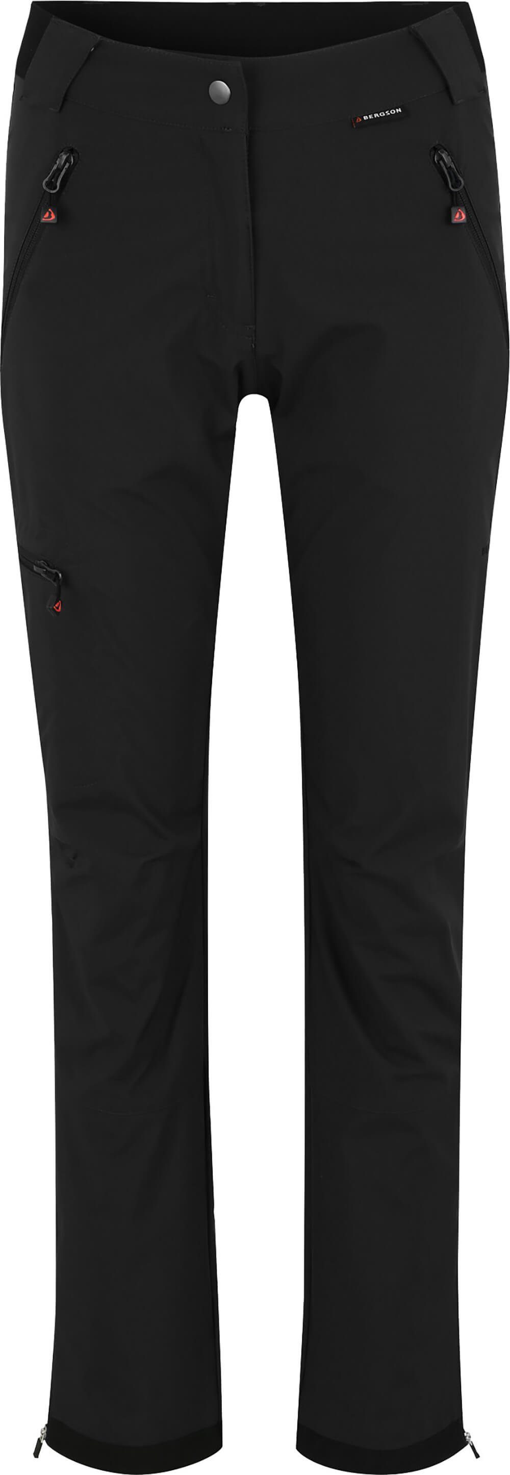 Bergson Outdoorhose TESSE COMFORT Damen Softshellhose, winddicht, strapazierfähig, Стандартні розміри, schwarz