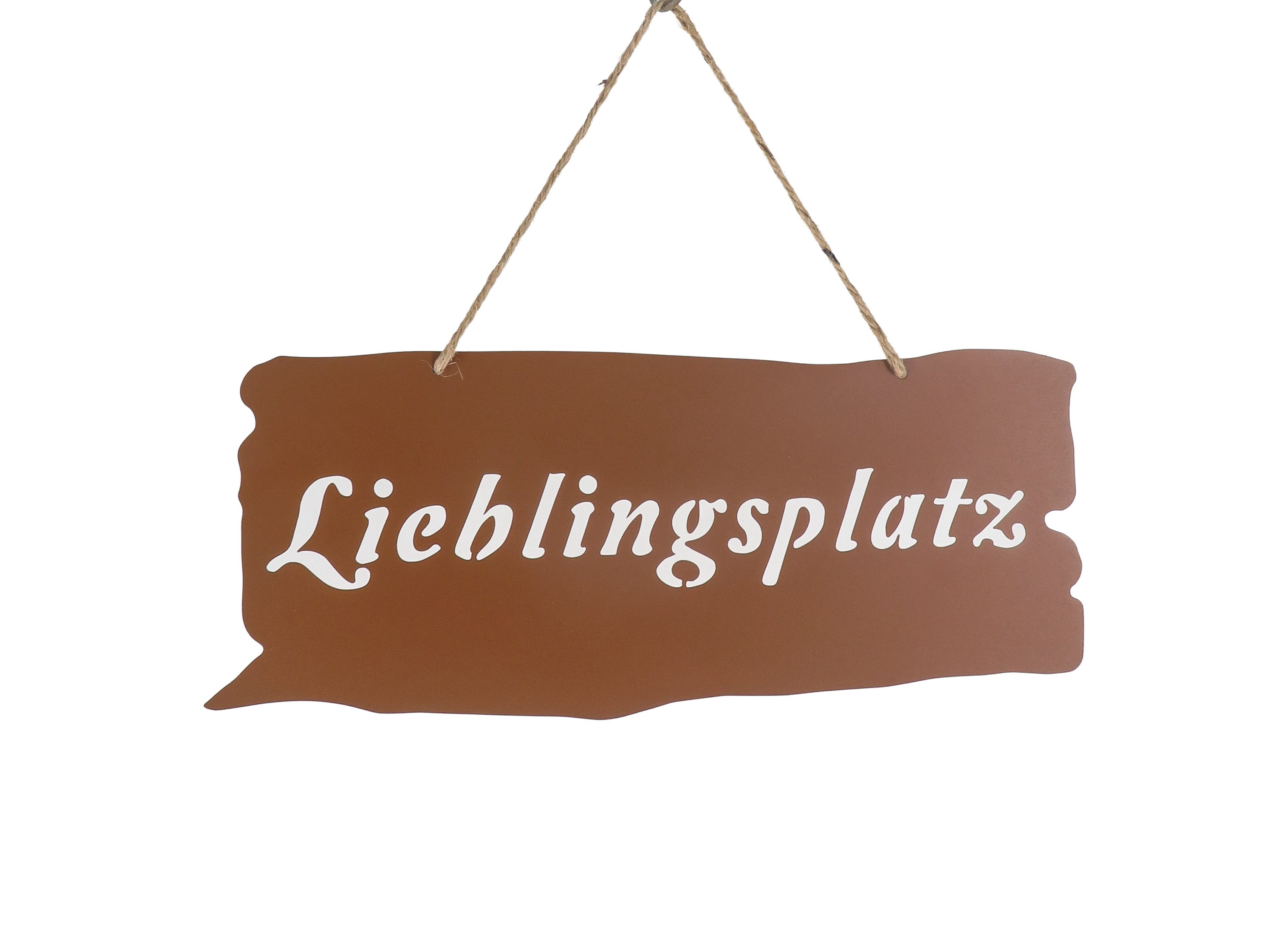 Garden Pleasure Dekoobjekt Metallschild div. Sprüche, Eisen mit Rostoptik