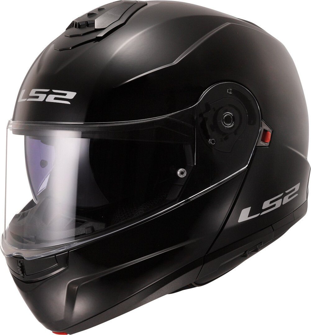 LS2 Motorradhelm FF908 Strobe II Solid Klapphelm, vorbereitet für Kommunikationssystem,integriertes Sonnenvisier