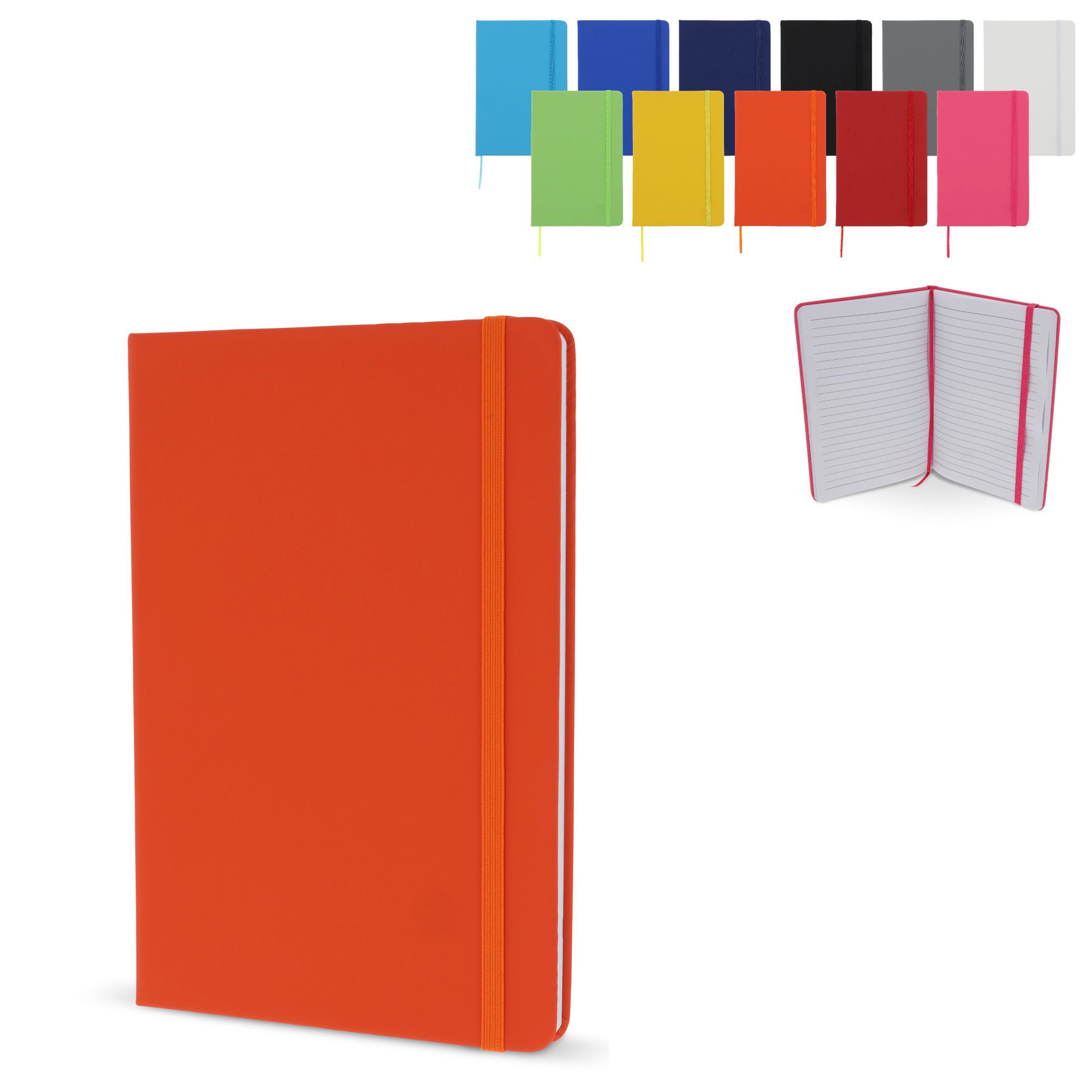 Notizbuch 12x Notizbuch / DIN A5 / 192 S. / liniert / PU Hardcover / 12 Farben