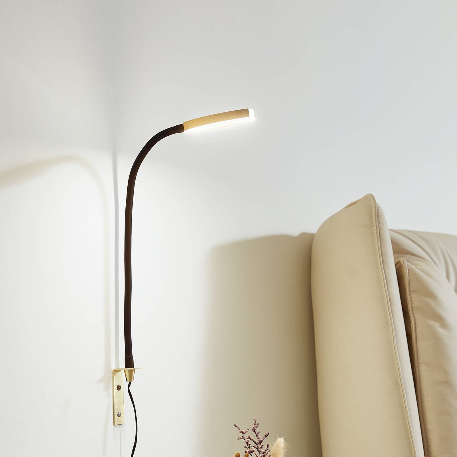 Lindby Wandleuchte Flexola, LED, Metall, Schwarz warmweiß IP20, 1 x 4 W LED, warmweiß