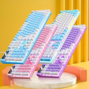 Diida Kabelgebundene Tastatur,Gaming-Tastatur,Zweifarbig,Mechanisches Gefühl Tastatur