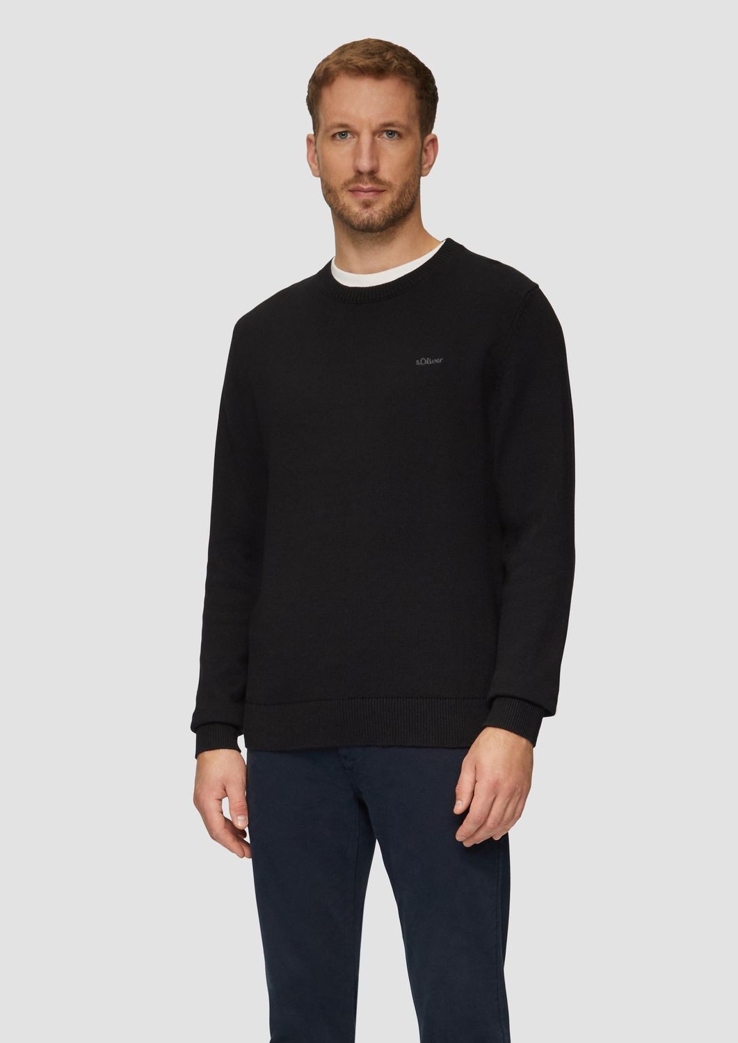 s.Oliver Rundhalspullover (1-tlg) langarm, Rundhals-Ausschnitt günstig online kaufen