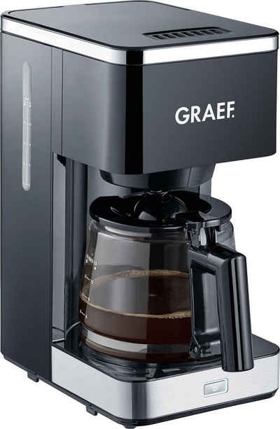 Graef Filterkaffeemaschine FK 402, 1,25l Kaffeekanne, Korbfilter 1x4, mit Glaskanne, schwarz