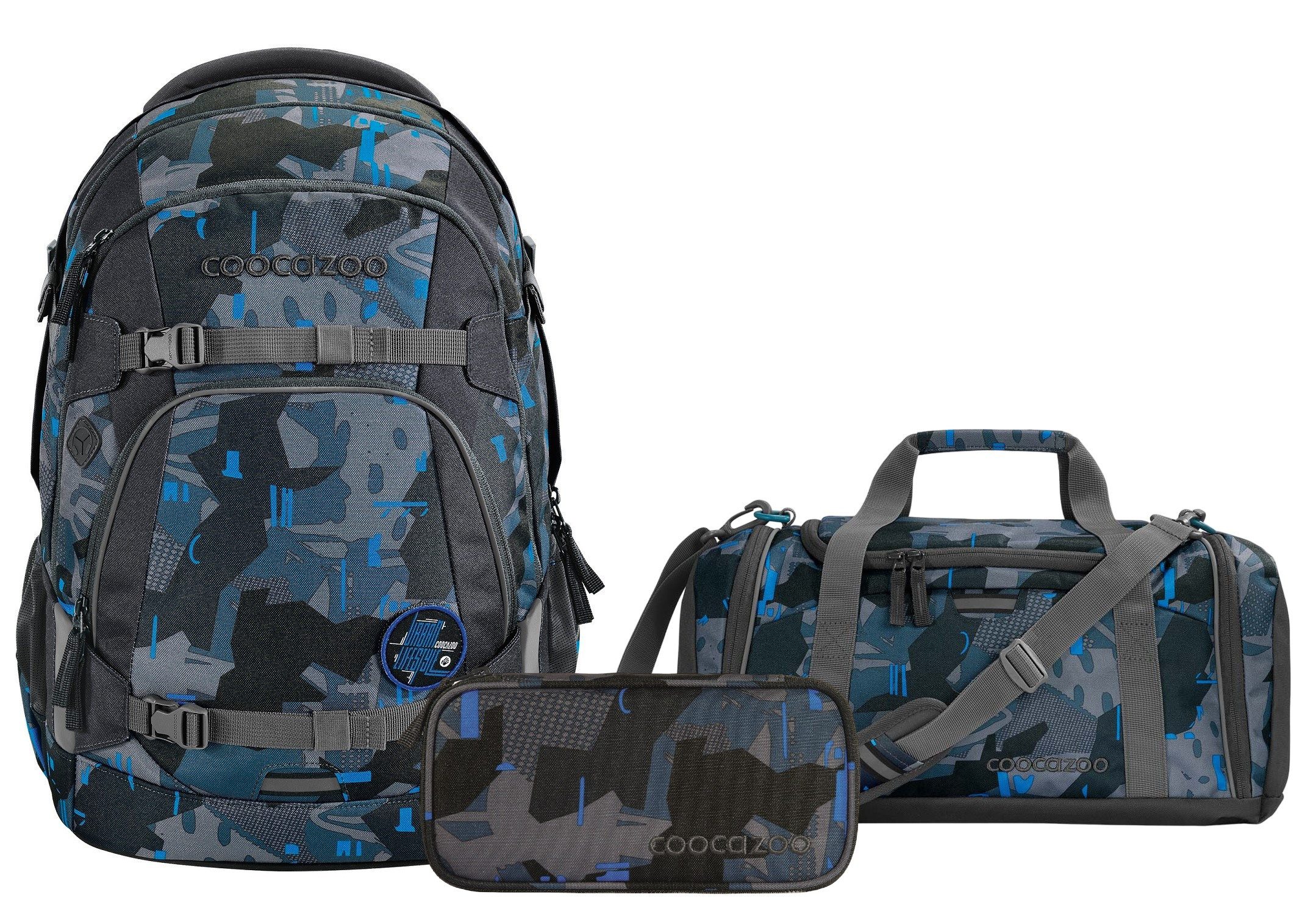coocazoo Schulranzen Schulrucksack-Set MATE Blue Craft 3-teilig ...