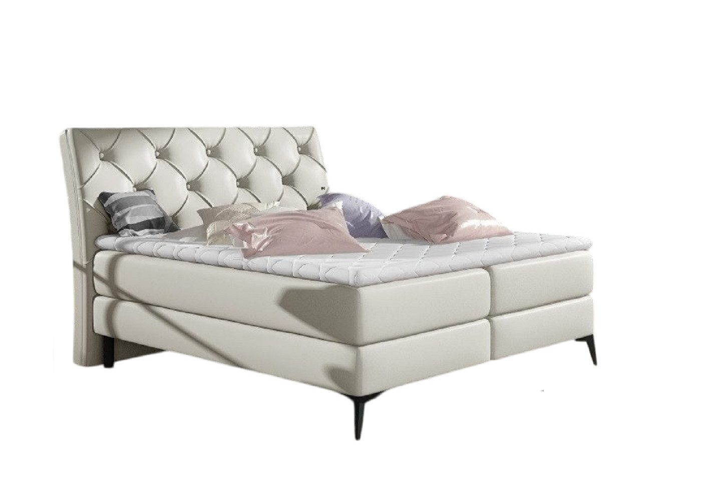 Xlmoebel Boxspringbett Chesterfield Polsterbett in edlem Design mit hochwertiger Verarbeitung (1-St., Boxspringbett), Hergestellt in Europa