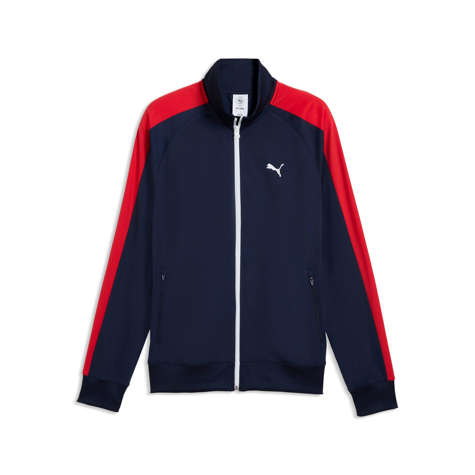 PUMA Trainingsjacke T7 FOUNDATION POLY TRACK JACKET mit Stehkragen, mit Reißverschlusstaschen, Regular Fit