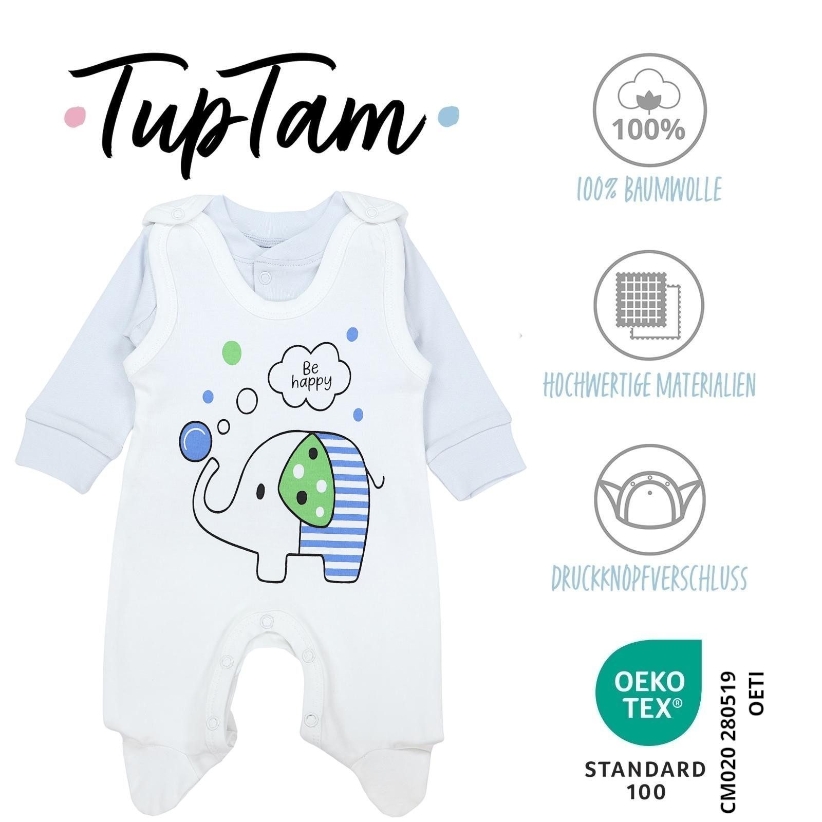 TupTam Strampler TupTam Baby Mädchen Jungen Strampler mit Langarmshirt Aufdruck Spruch