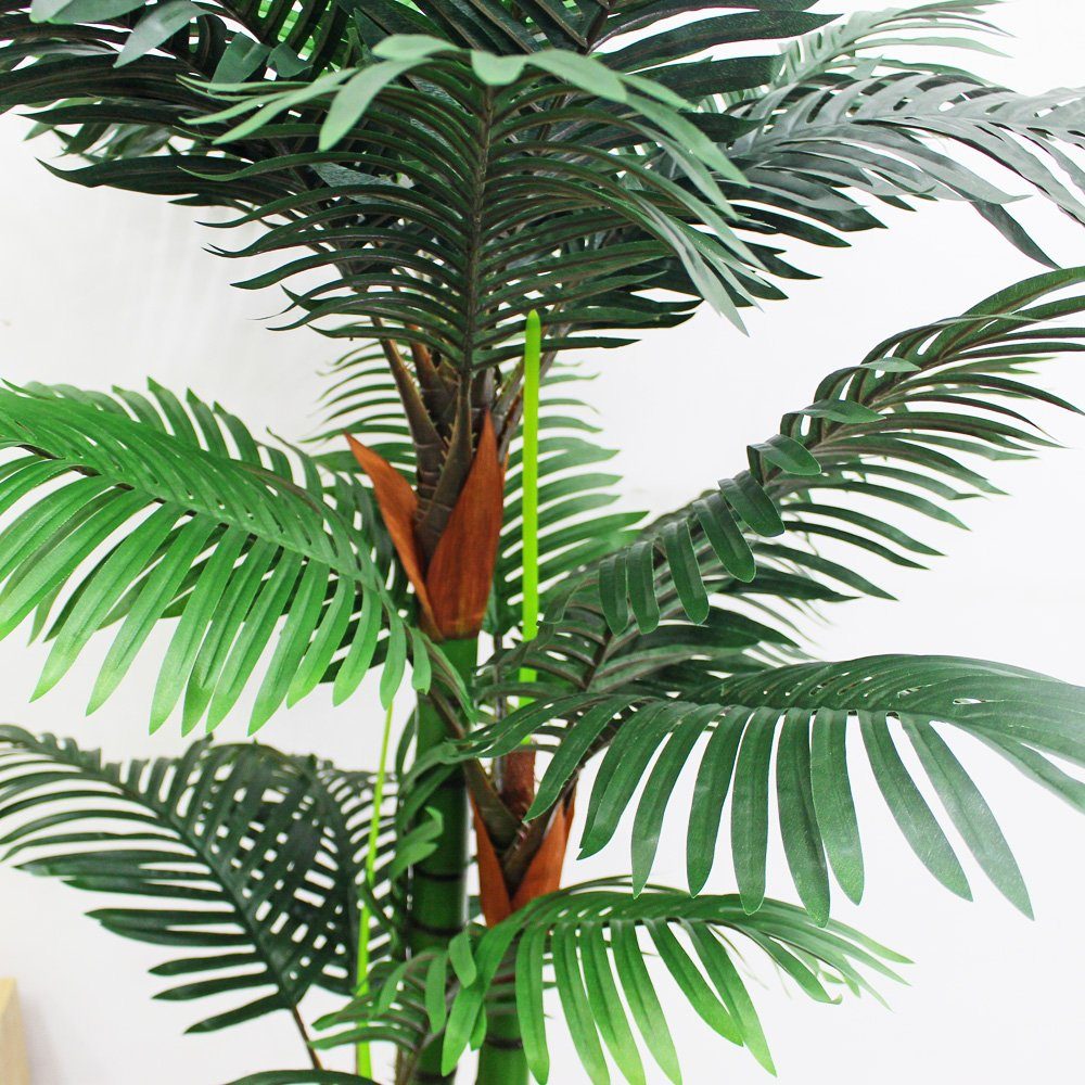 Kunstpalme Palme Palmenbaum Arekapalme Kunstpflanze 150 cm, Pflanze Künstliche Decovego, Höhe 150 cm