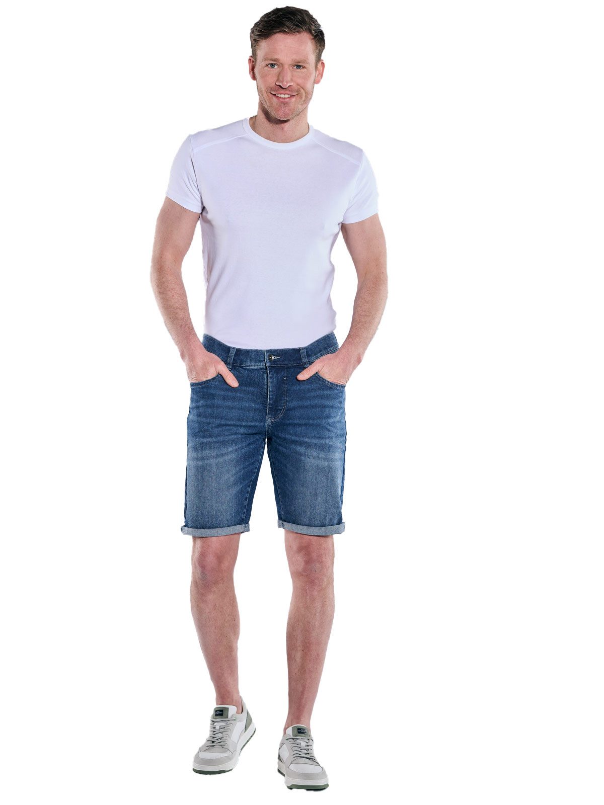 Engbers Bermudas Herren Jeans-Shorts regular, Mittelblau