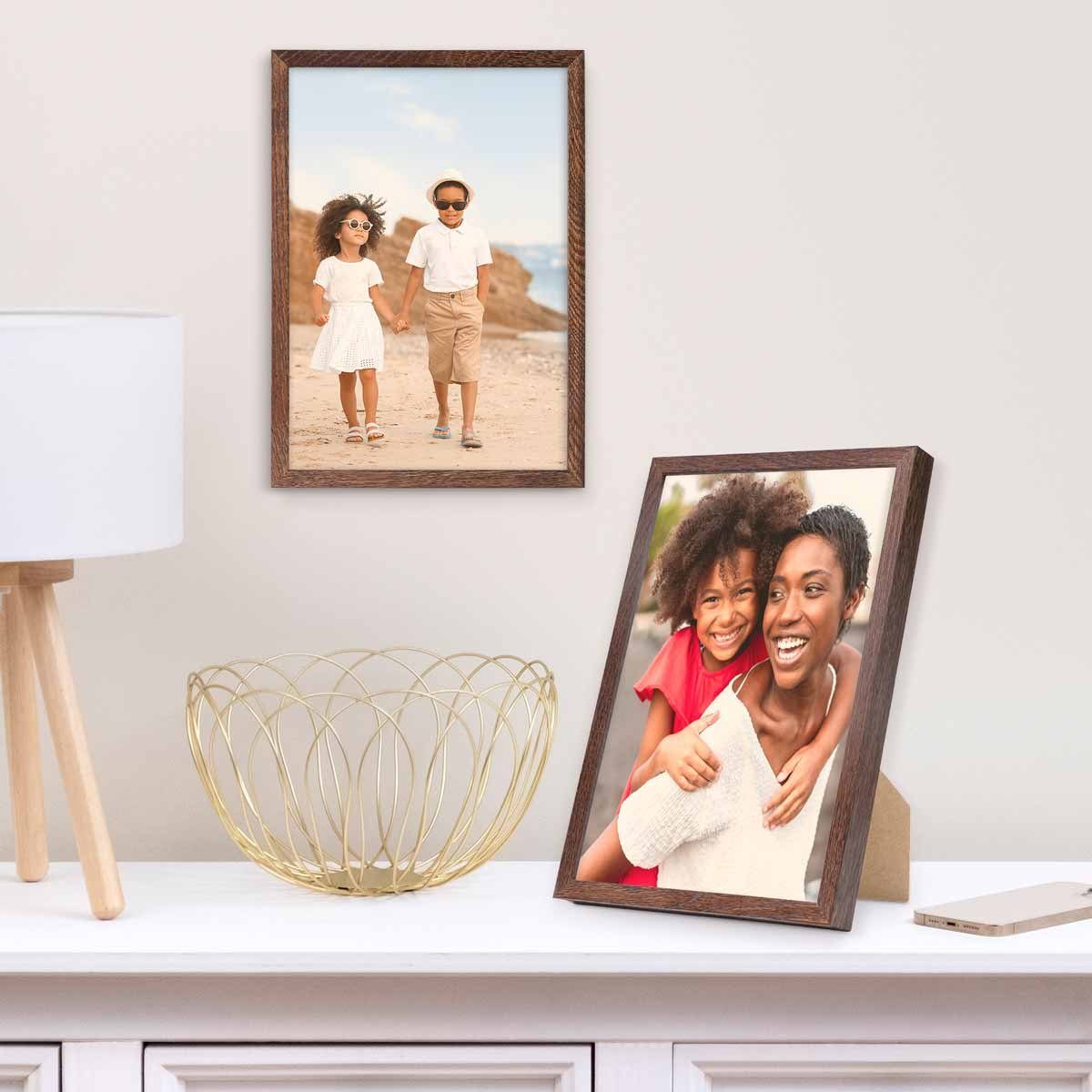 PHOTOLINI Bilderrahmen 2er Set Massivholz-Rahmen Modern günstig online kaufen