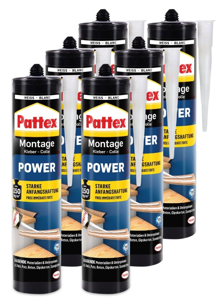 Pattex Montagekleber Pattex Montage Power 370 g - 6 Stück günstig online kaufen