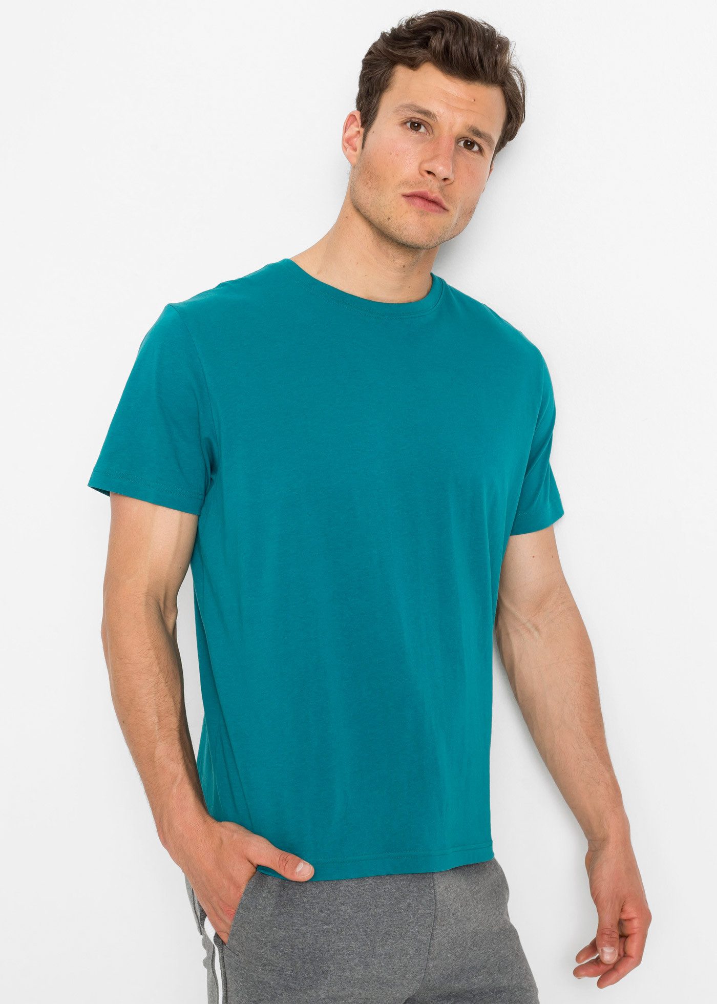bonprix T-Shirt (Packung, 3-tlg., 3) T-Shirt (3er Pack) mit Rundhalsausschn günstig online kaufen