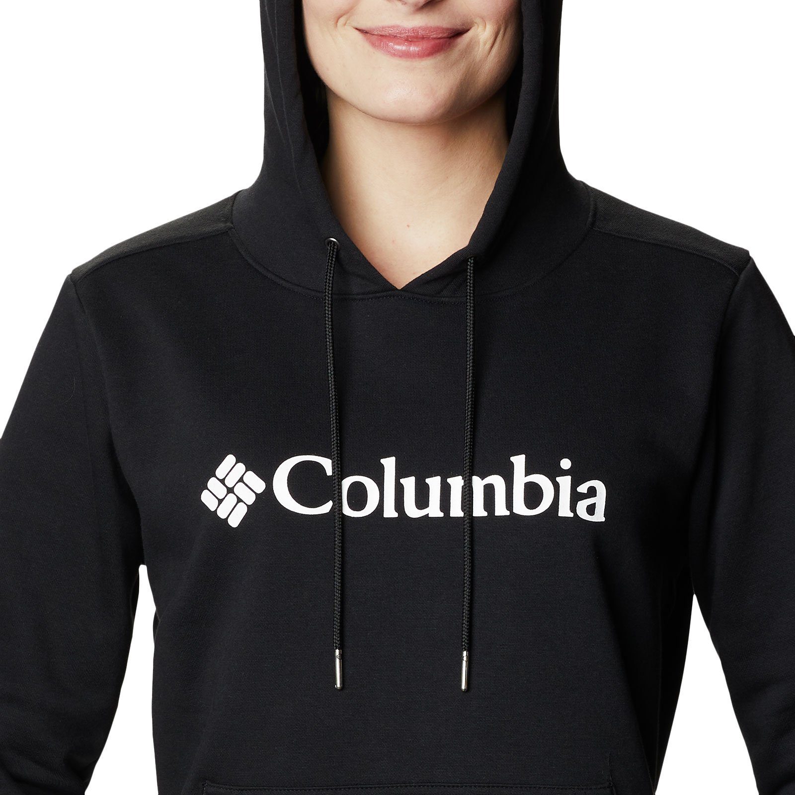 Hoodie Logo Kapuzenpullover Columbia Kängurutasche Columbia™ black 012 mit großer