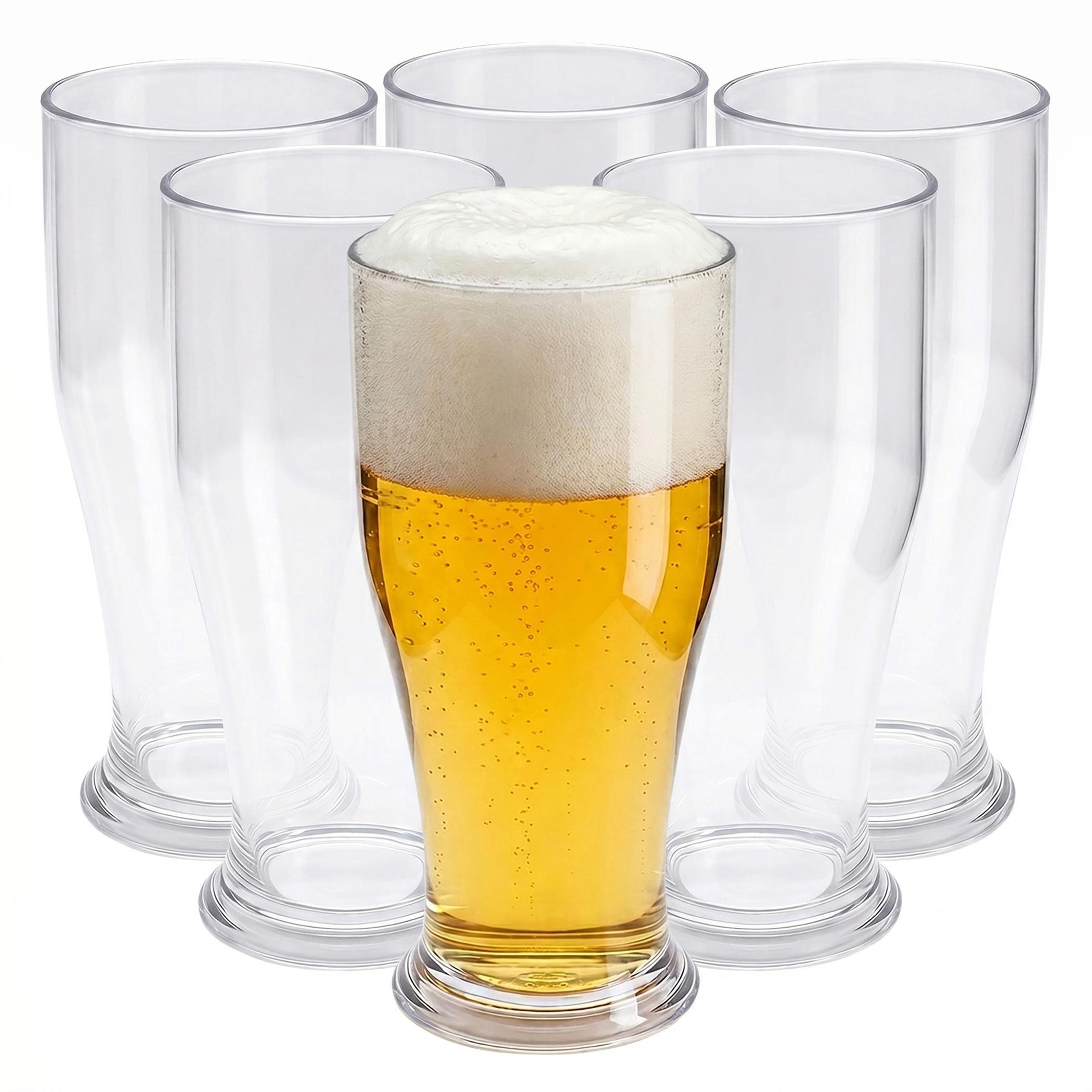 Spetebo Gläser-Set Mehrweg Kunstsoff Camping Tringefäß, 6-tlg., Kunststoff, spülmaschinenfest