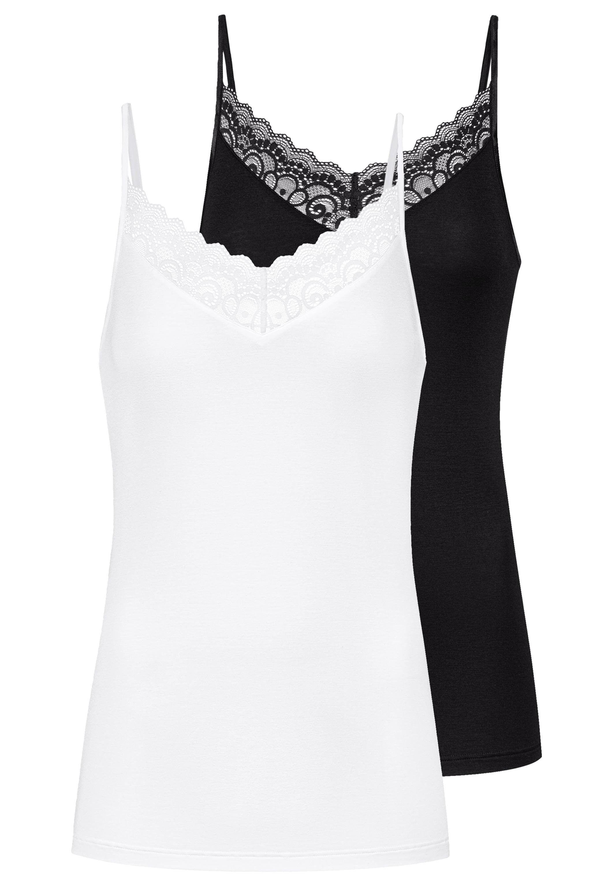 Mey Unterhemd 2er Pack Amour (Spar-Set, 2-St) Spaghetti Top - Luxuriöser Glanz und weiche Haptik