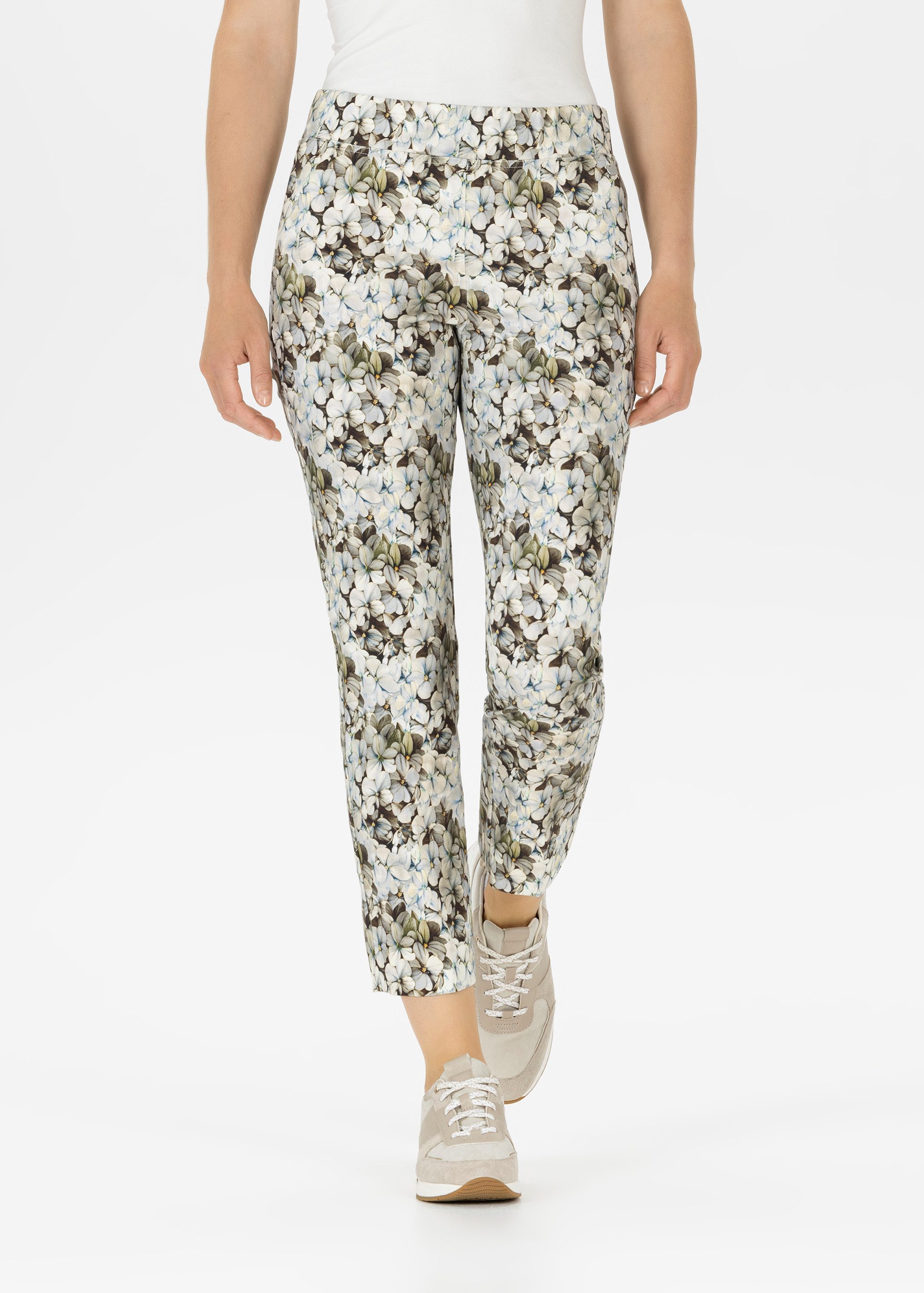 Stehmann Stoffhose Fimi-680 3/4-Länge mit floralem Allover-Print