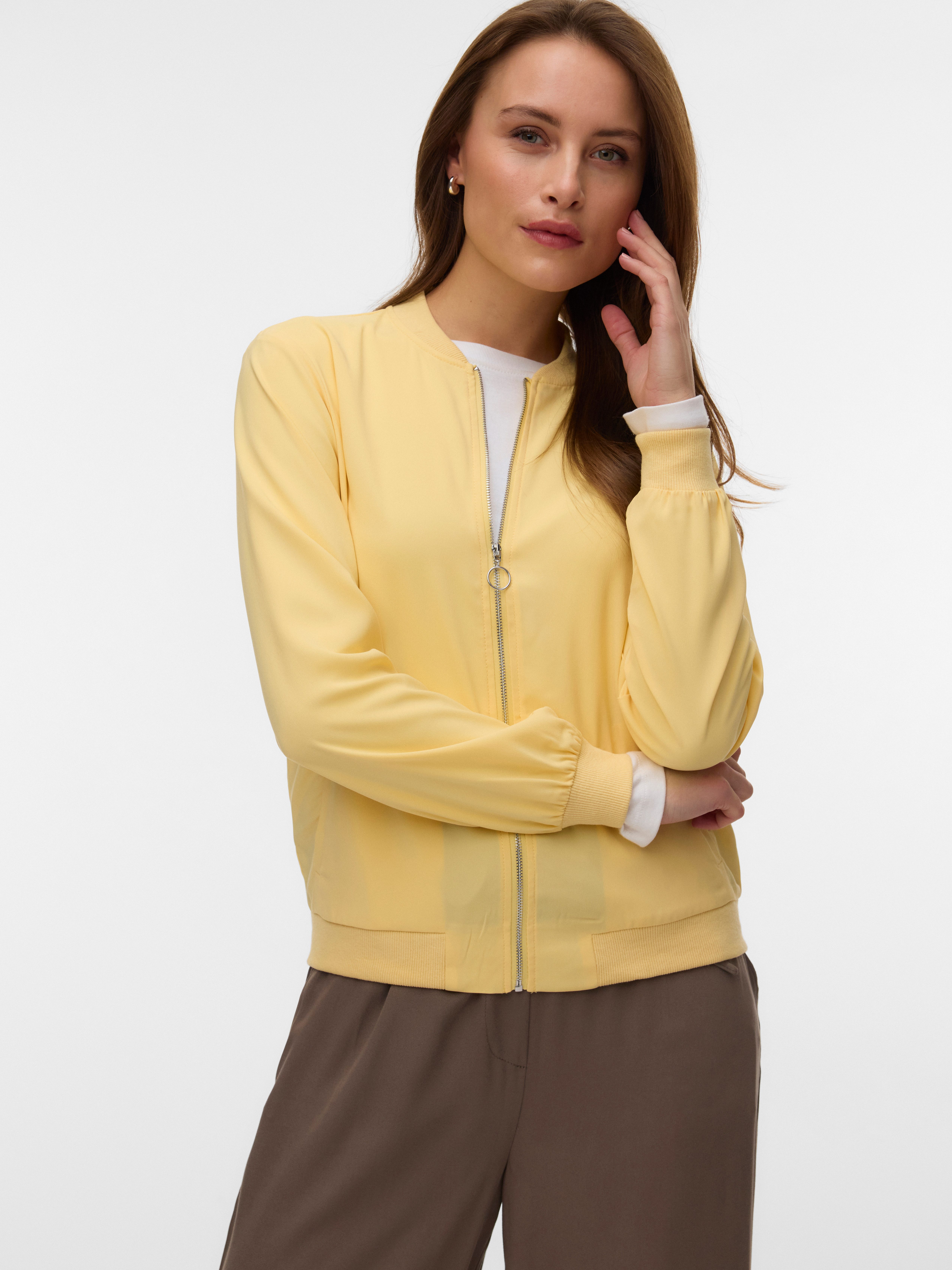 Vero Moda Bomberjacke VMCOCO L/S BOMBER NOOS in modisch kurzer Form, mit Stretch