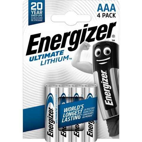 Energizer 4er Pack Ultimate Lithium Micro (AAA) Batterie, (4 St)