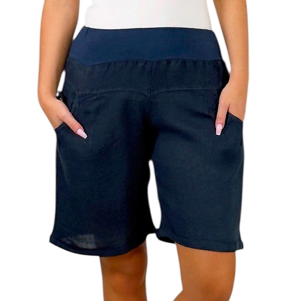 Mississhop Leinenhose 100 % Leinen Leinenshorts günstig online kaufen