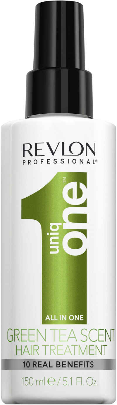 REVLON PROFESSIONAL Leave-in Pflege »Uniq One All in One Green Tea Scent Hair Treatment«, repariert volumengebend