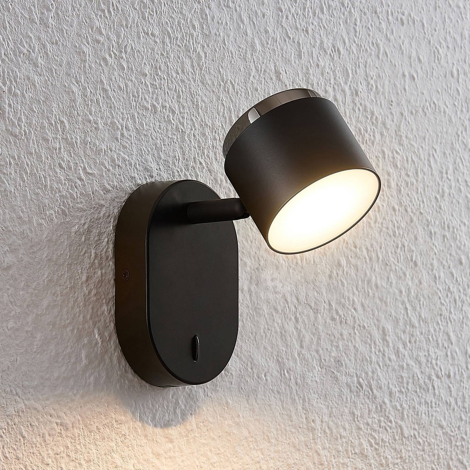 inkl. Einbaustrahler Modern, Aluminium, LED-Leuchtmittel Kunststoff, verbaut, fest Schwarz, warmweiß, Lindby Marrie, Leuchtmittel flammig, LED 1