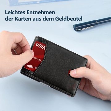 BUMHUM Geldbörse Brieftasche Herren Geldbörsen mit RFID Schutz, Echtleder Portemonnaie (Geldbörse Echtes Nappaleder), Kann AirTag platziert werden