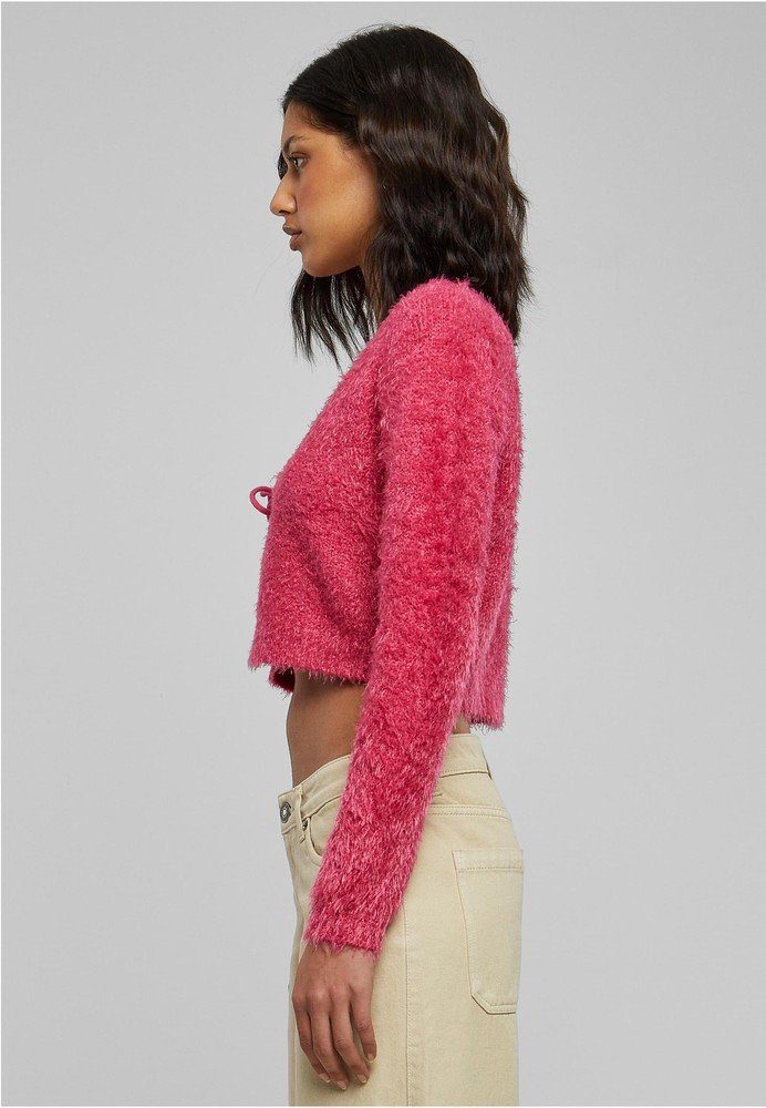 URBAN CLASSICS Cardigan Ladies Tied Cropped Feather Cardigan günstig online kaufen