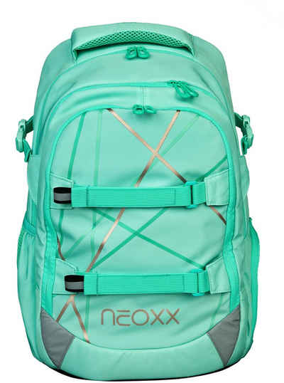 neoxx Schulrucksack »Active, Mint to be«, aus recycelten PET-Flaschen