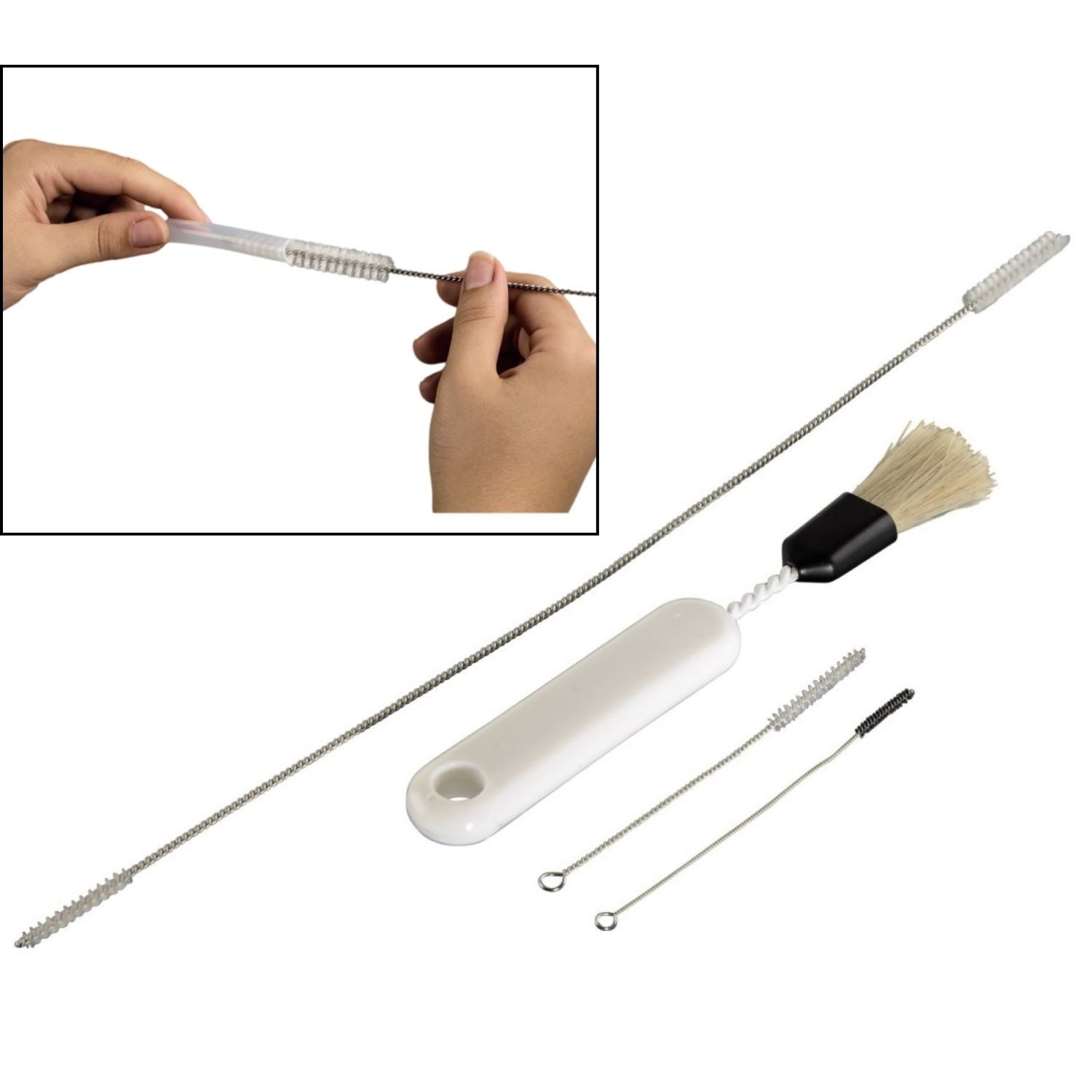 Xavax Reinigungsmitteltank Reinigung Set 4x Reinigungs-Bürste Pinsel, für Milchschlauch Milchansaugschlauch Milchdüse Kaffee-Vollautomat