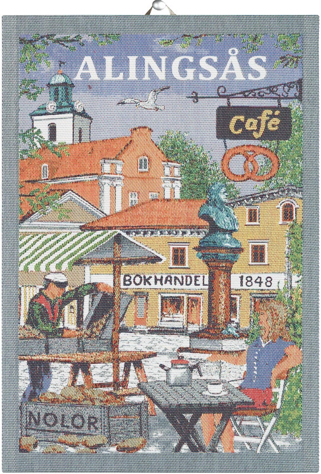 Ekelund Geschirrtuch Küchenhandtuch Alingsås 35x50 cm, (1-tlg., 1 x Geschirrtuch), Pixel gewebt (6-farbig)