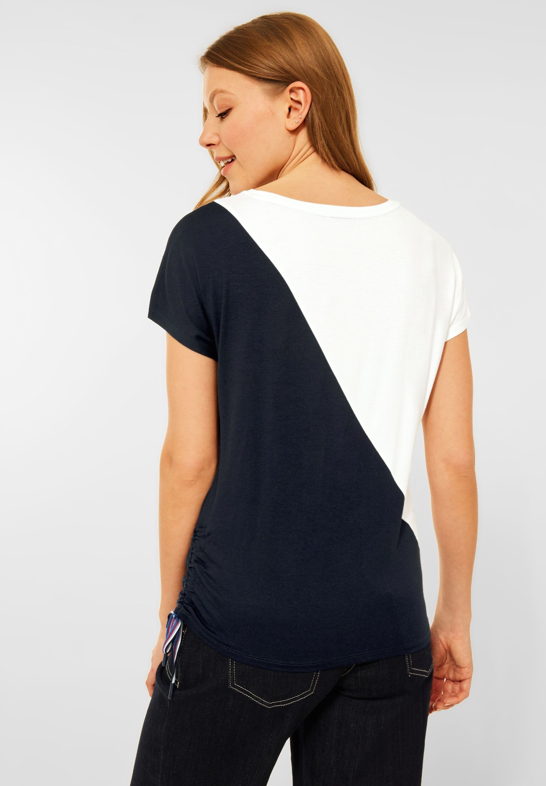 Damen Shirts Cecil T-Shirt im Color Block Design