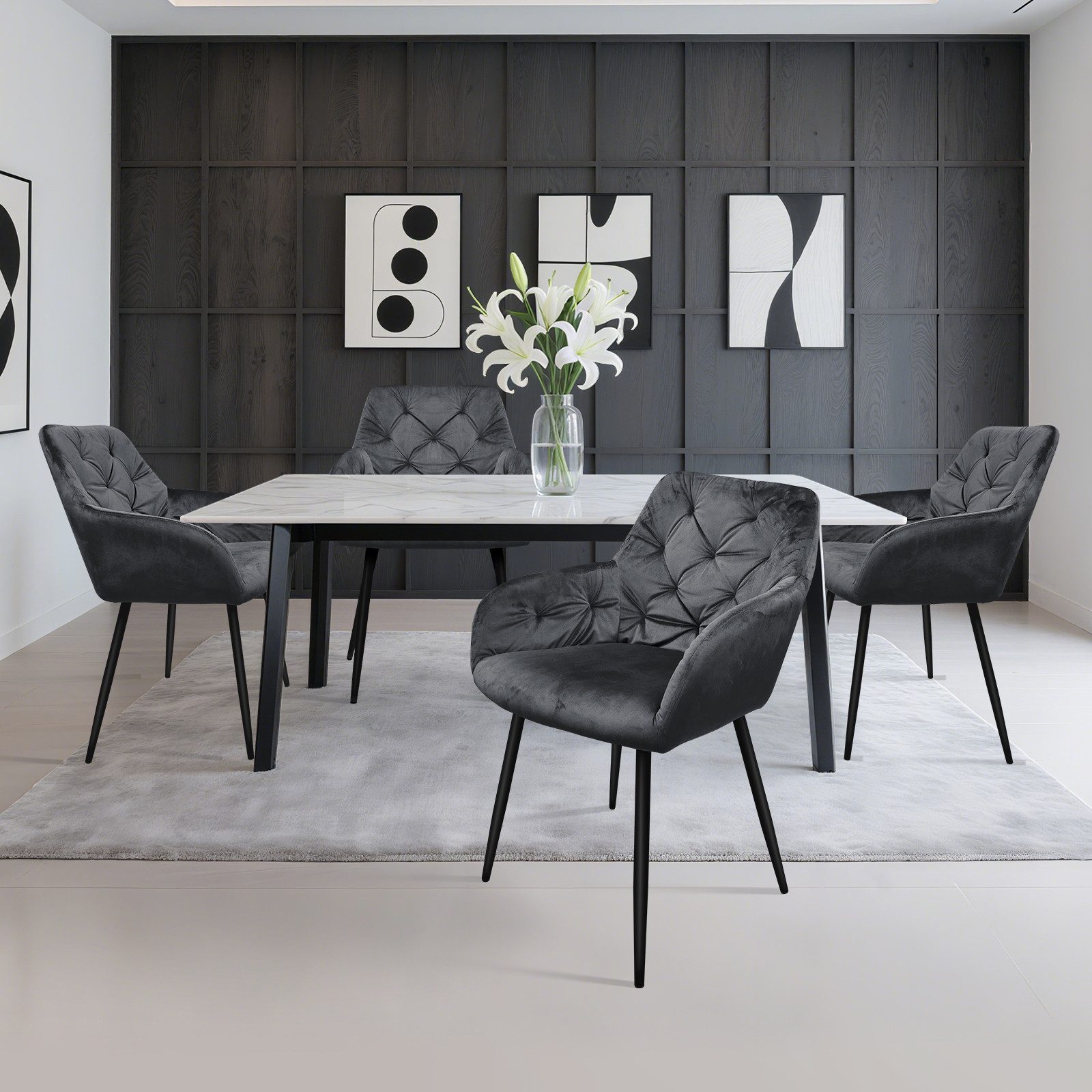 HOMELUX Esszimmerstuhl Polsterstühle 2/4 Stuhlset Moderner günstig online kaufen