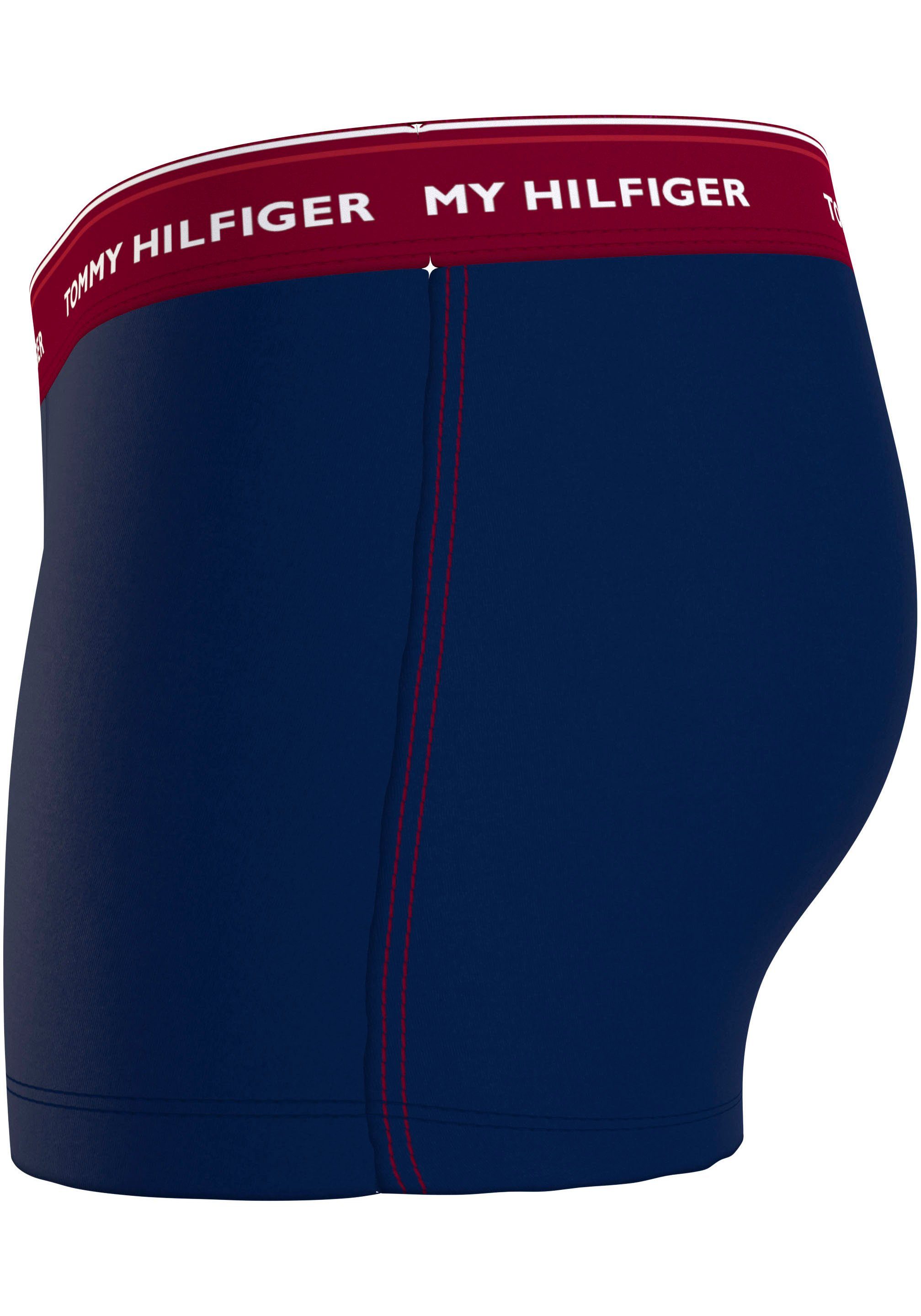 Tommy Hilfiger Underwear Trunk 3P Dp WB (Packung, 3er-Pack) Rouge/ Logo-Elastikbund Rouge/ Burgundy Dp TRUNK mit