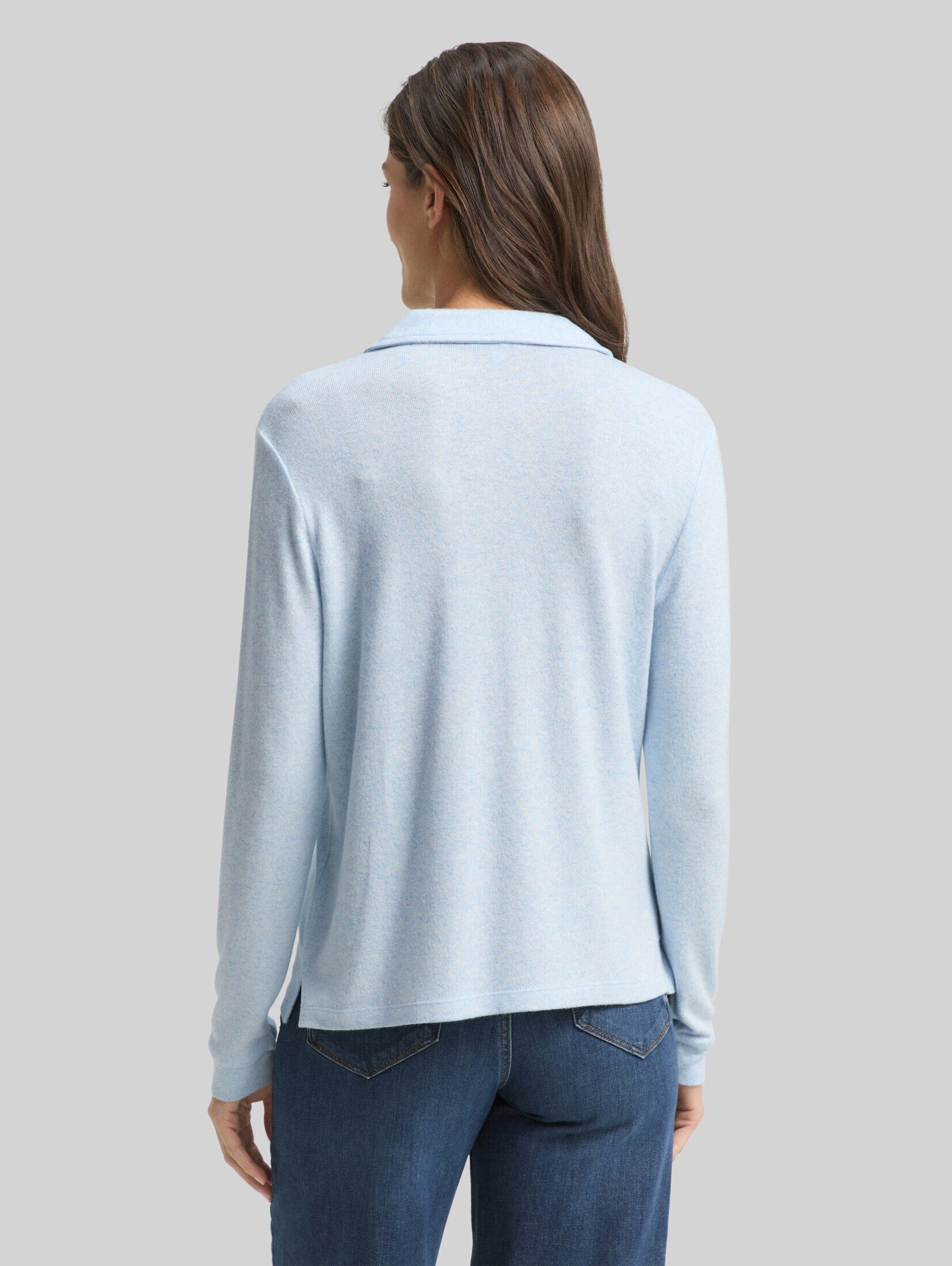 TOM TAILOR Langarmshirt T-Shirt Cosy Langarmshirt mit Polokragen