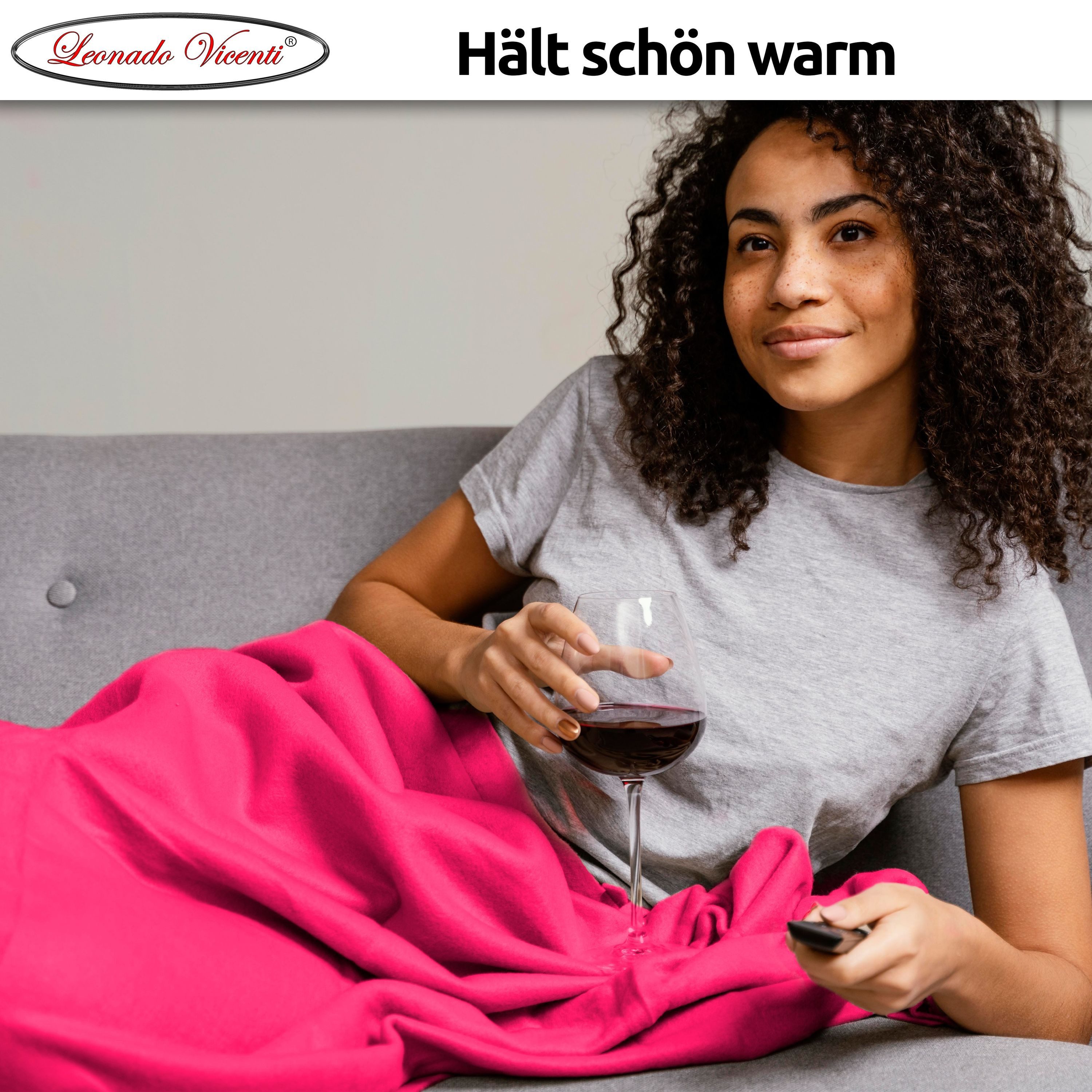 Wohndecke kuschelig warm, 2er Pack 150x200, Leonado Vicenti, Kuscheldecke f günstig online kaufen
