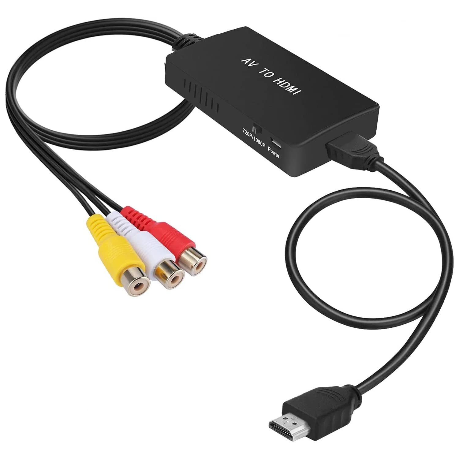 Bundviel SCART zu HDMI Adapter HD 1080P Video Audio Wandler mit HDMI Kabel HDMI-Adapter