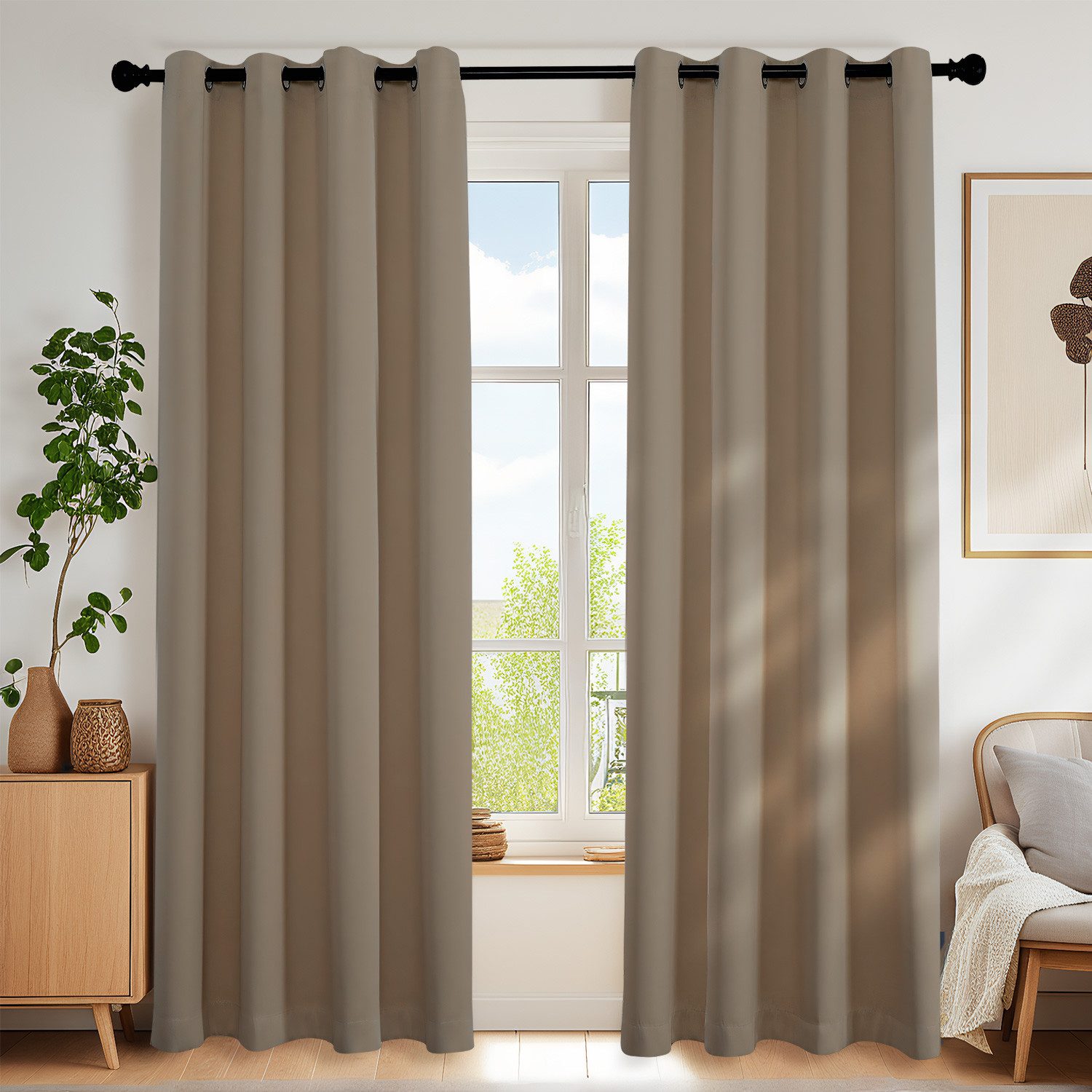 Simloveve Verdunkelungsvorhang 2er-Set Gardinen Blickdichte Thermo günstig online kaufen