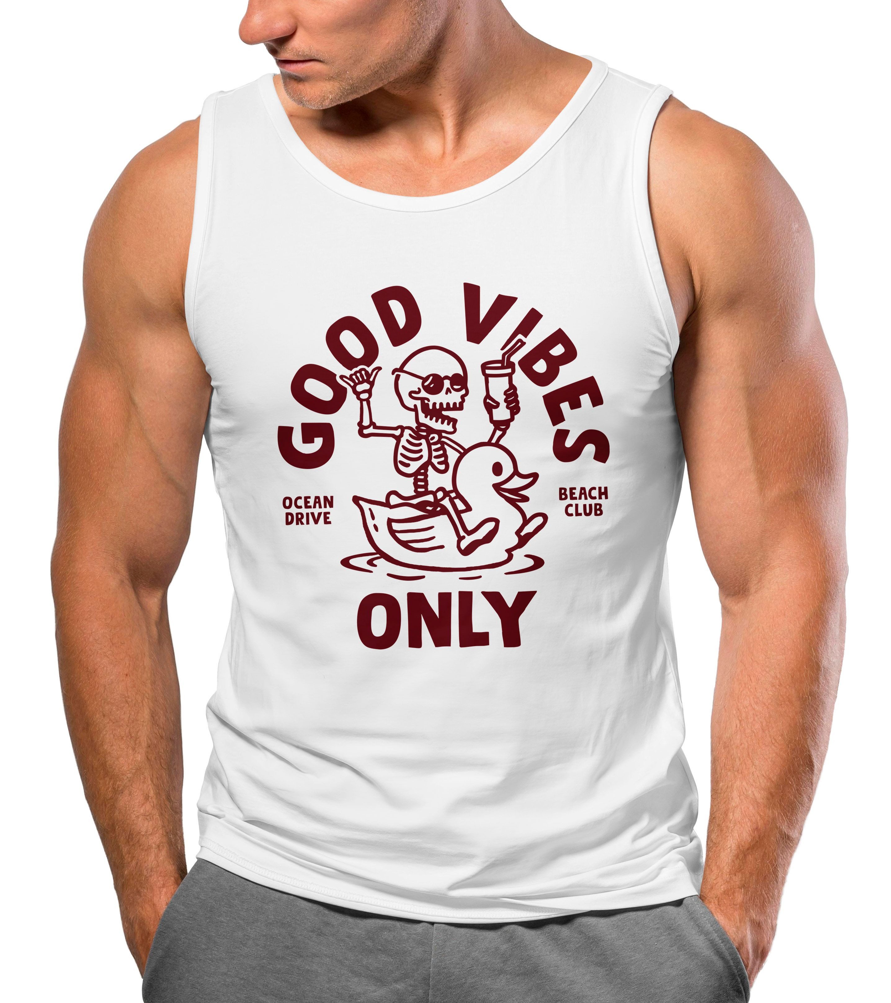 Neverless Tanktop Herren Tank-Top Good Vibes günstig online kaufen